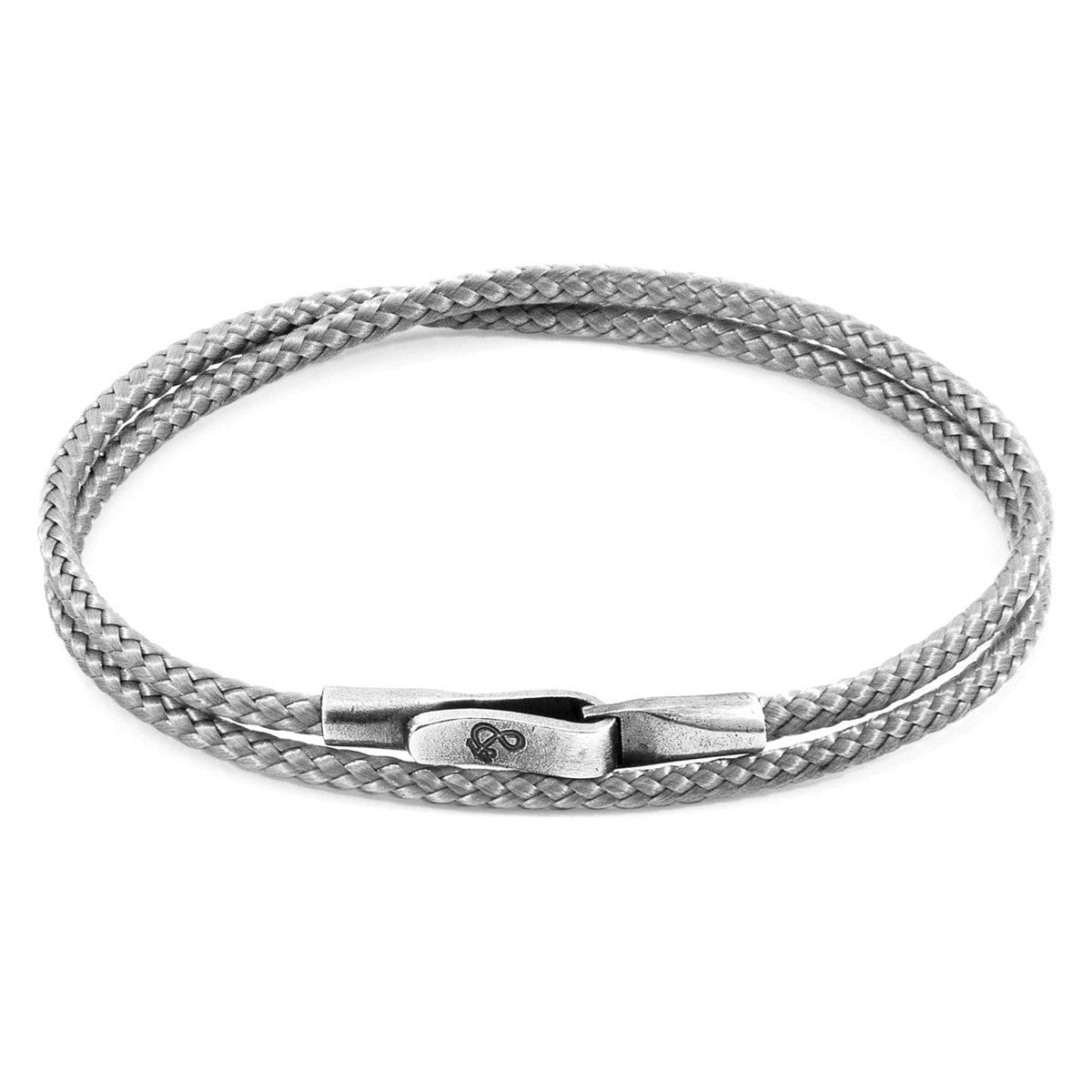 Anchor & Crew Grey/Silver Classic Liverpool And Rope Bracelet - S - 19Cm