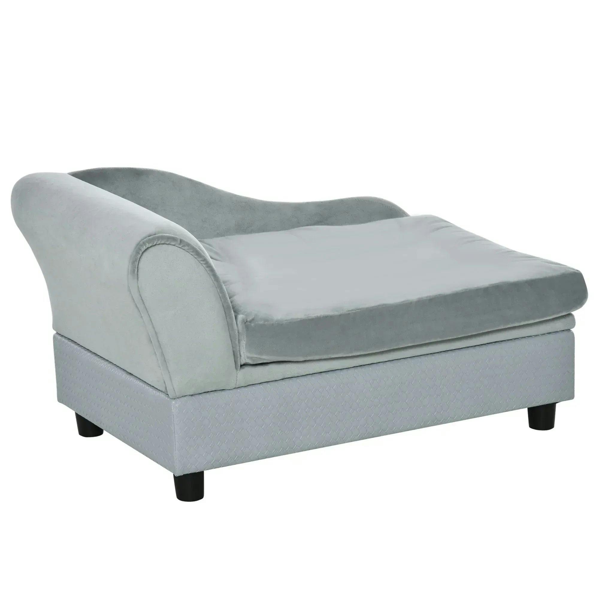 Bobobiy Light/Grey Pet Sofa Chair, With Storage, Cushion, For Small Dogs, Cats