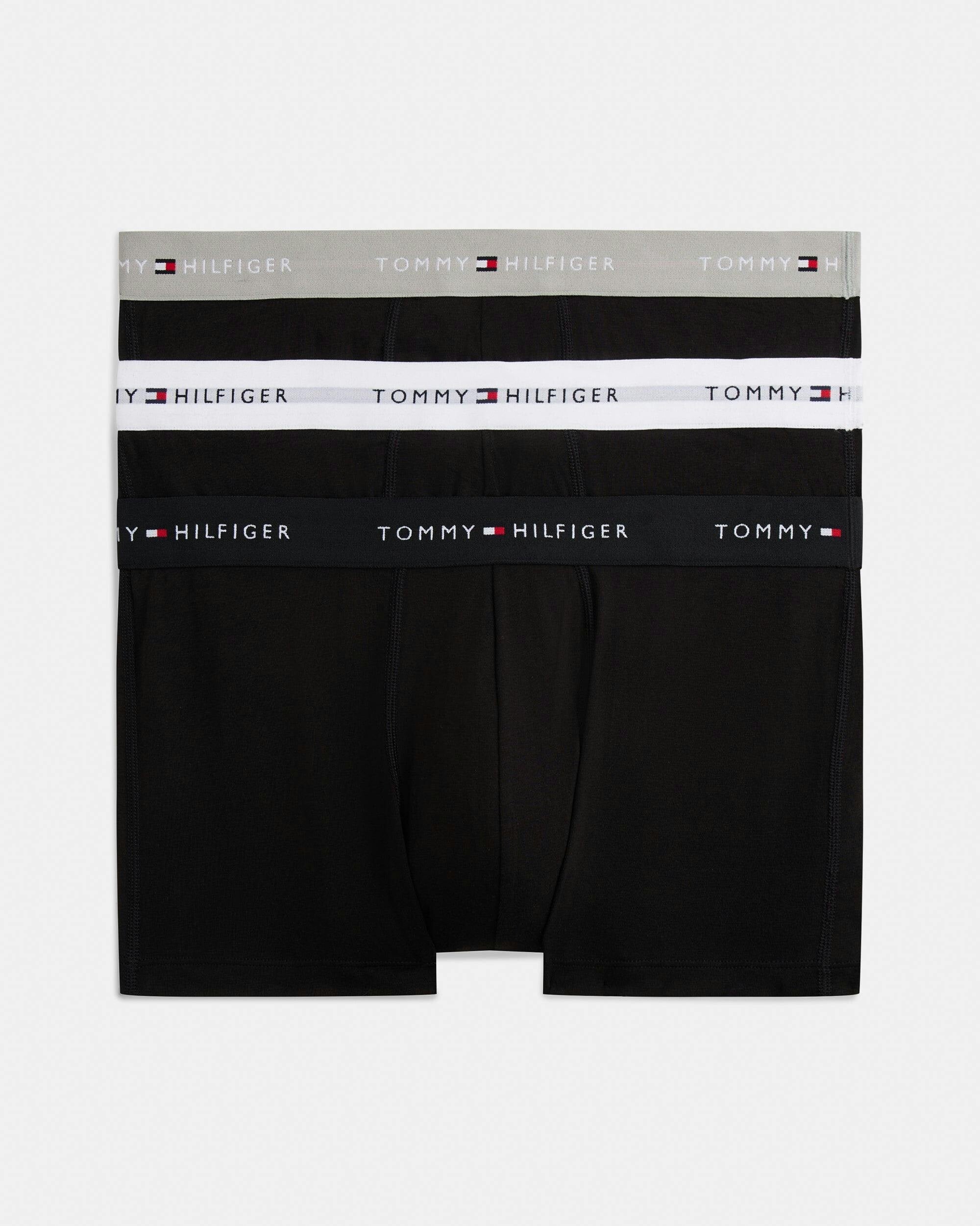 Tommy Hilfiger Men's 3-Pack Logo Waistband Trunks Black Large - Image 6