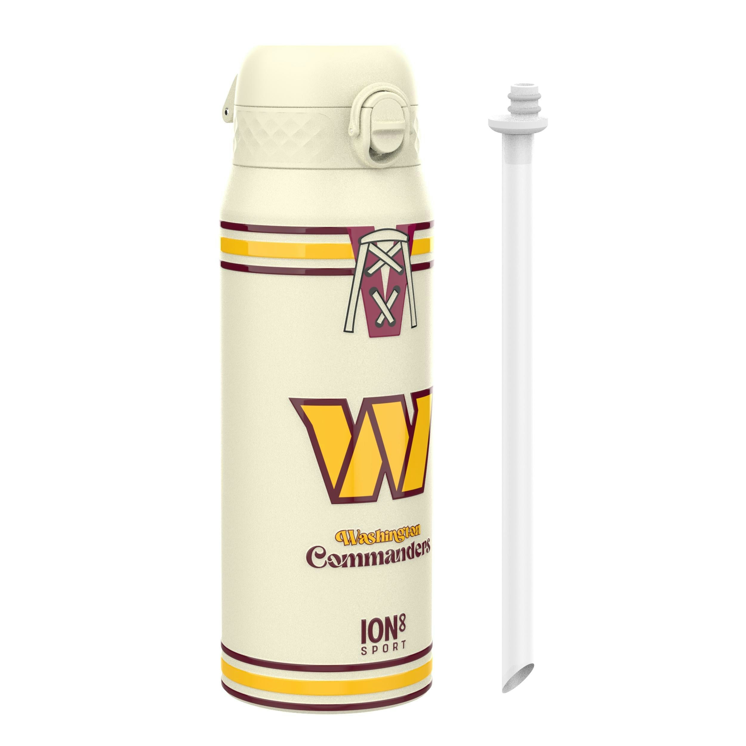Rackhams Nfl X Ion8 Insulated Steel Water Bottle, Nfl Commanders, 750Ml (24Oz)