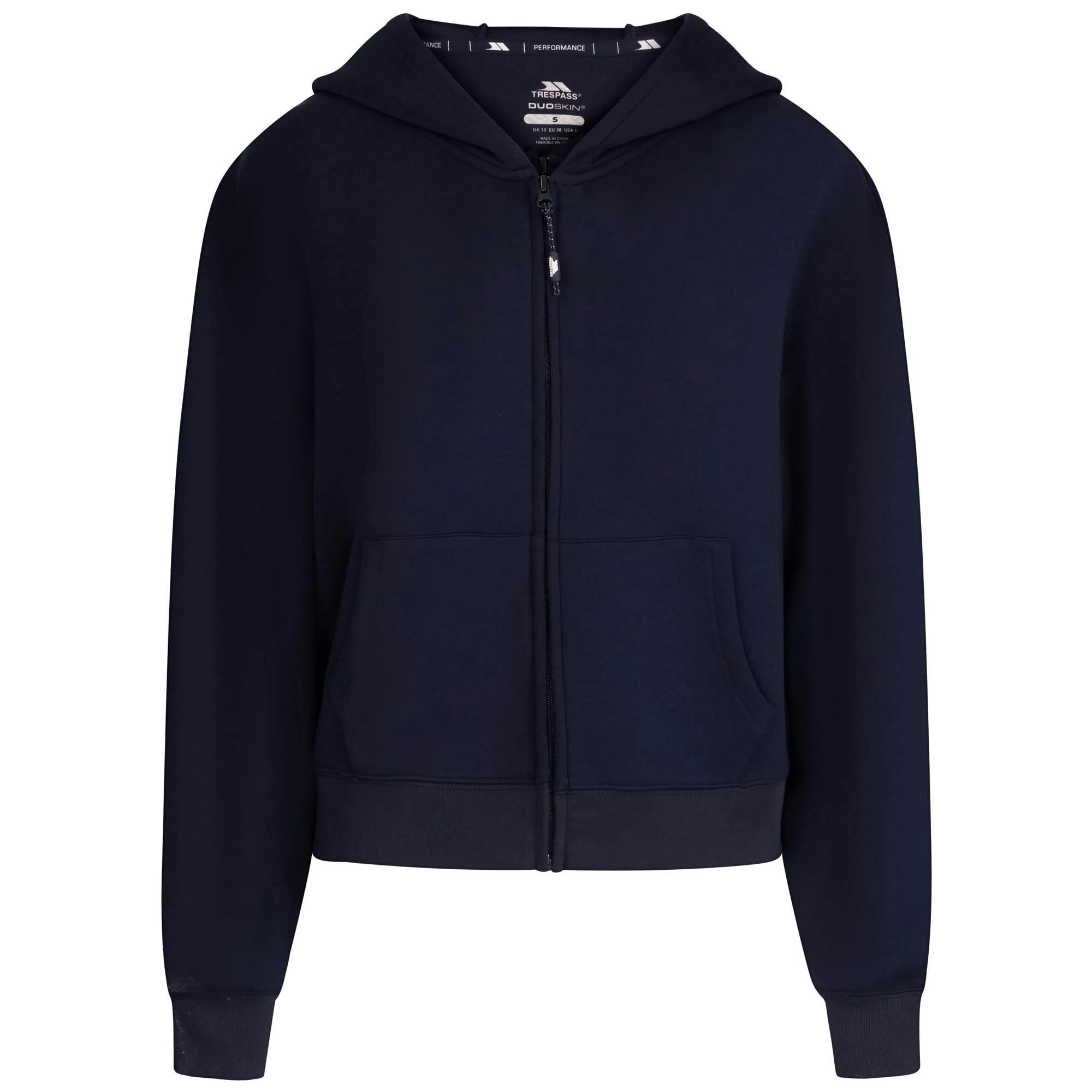 Trespass Women's Sileas Active Full Zip Hoodie - Navy - Xxl - Navy - 48% Modal/48% Polyester/4% Elastane