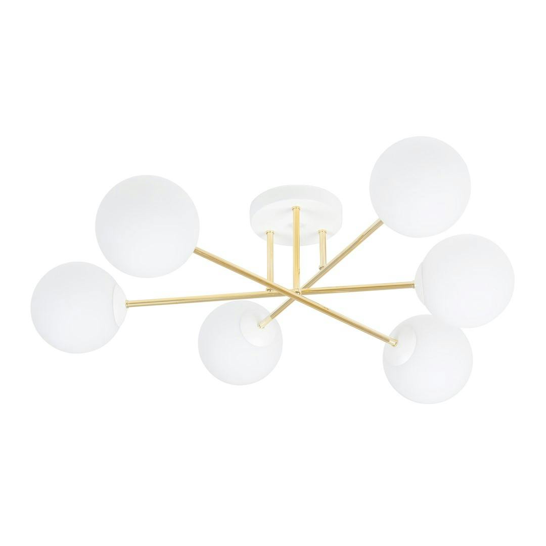Emibig White/Gold Magnum Ceiling Lamp 6 X E14 With Shade