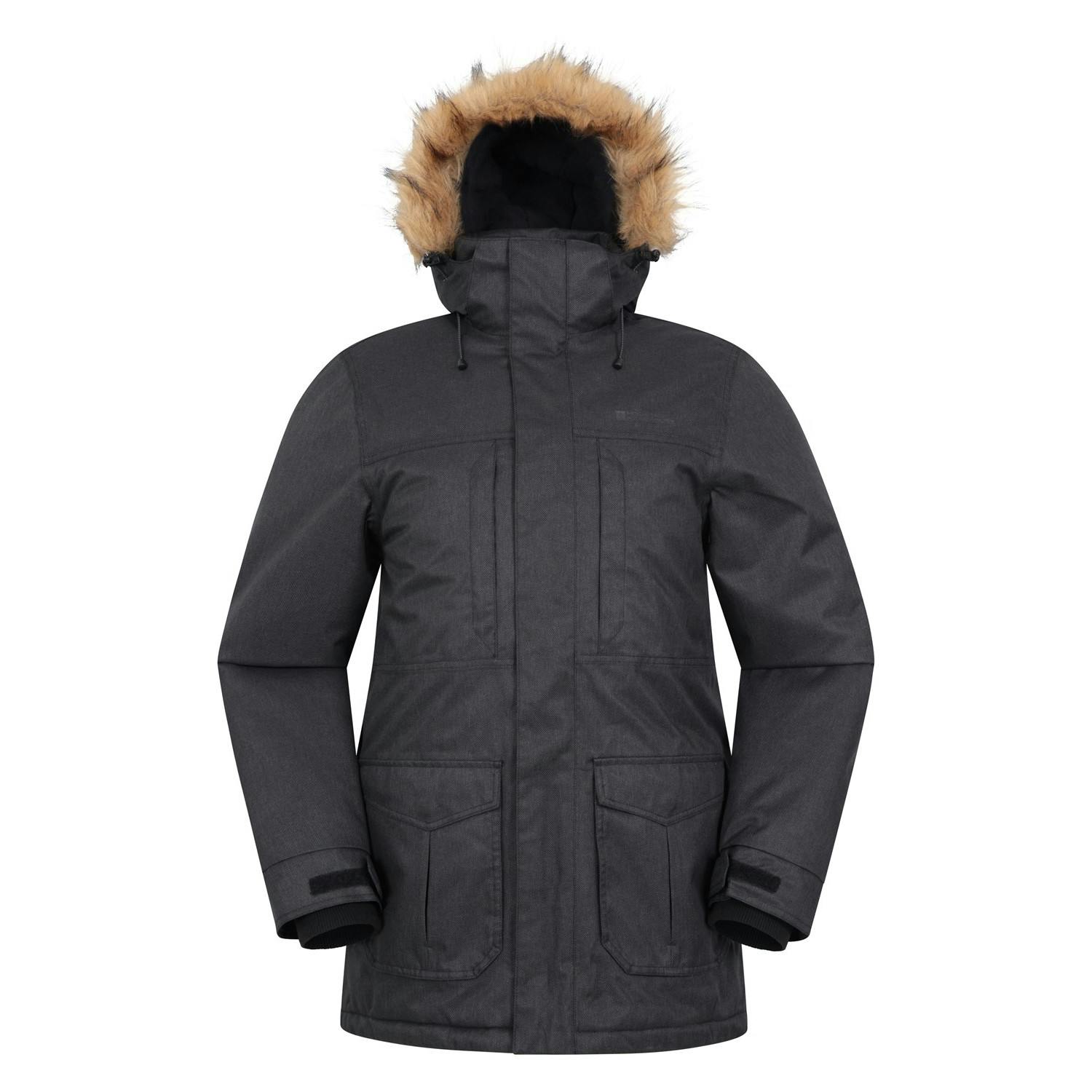 Mountain Warehouse Men's Black Gorge Ii Long Jacket - M - 100% Polyester