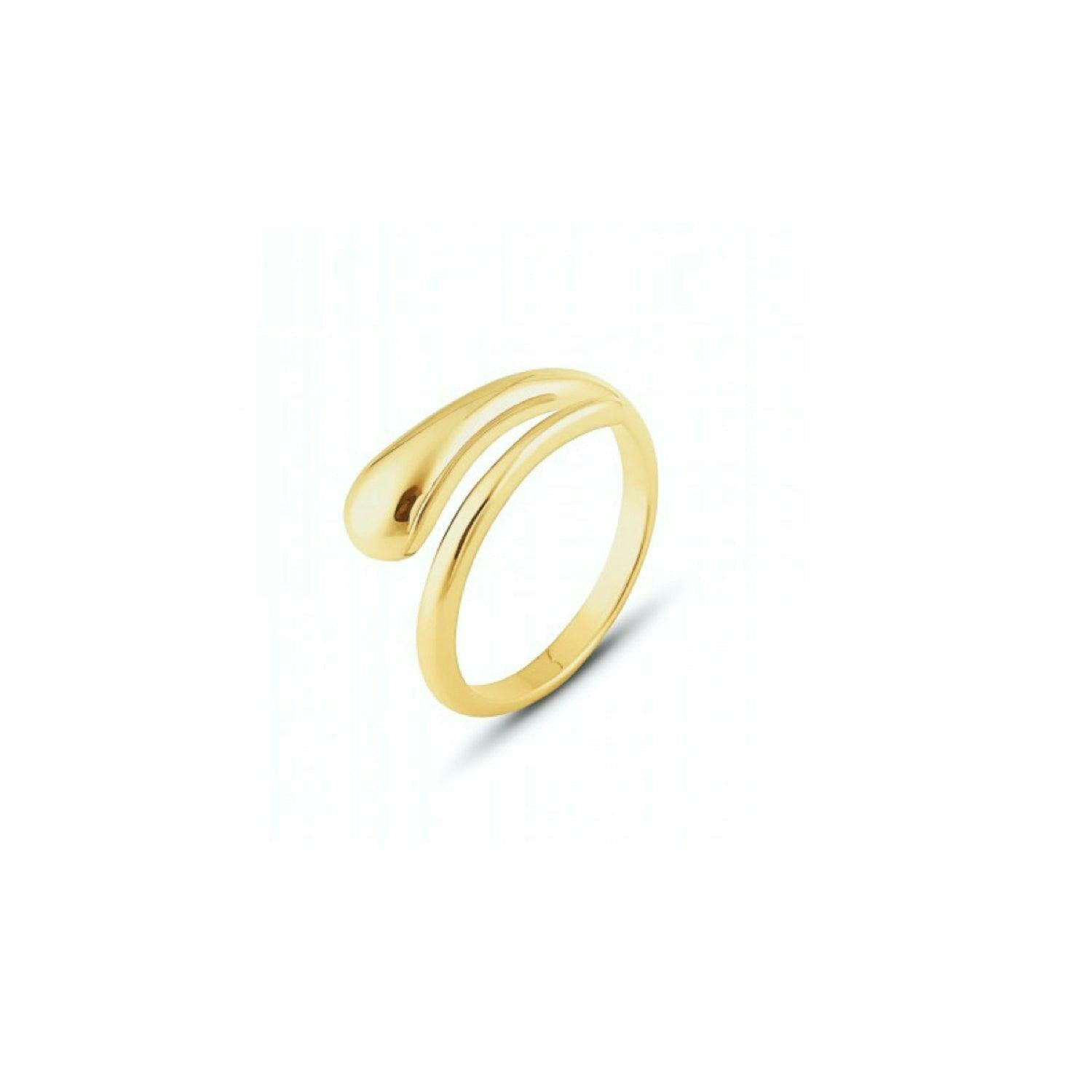 Spero London Silver/Gold Signature Sterling Stacking Snake Ring