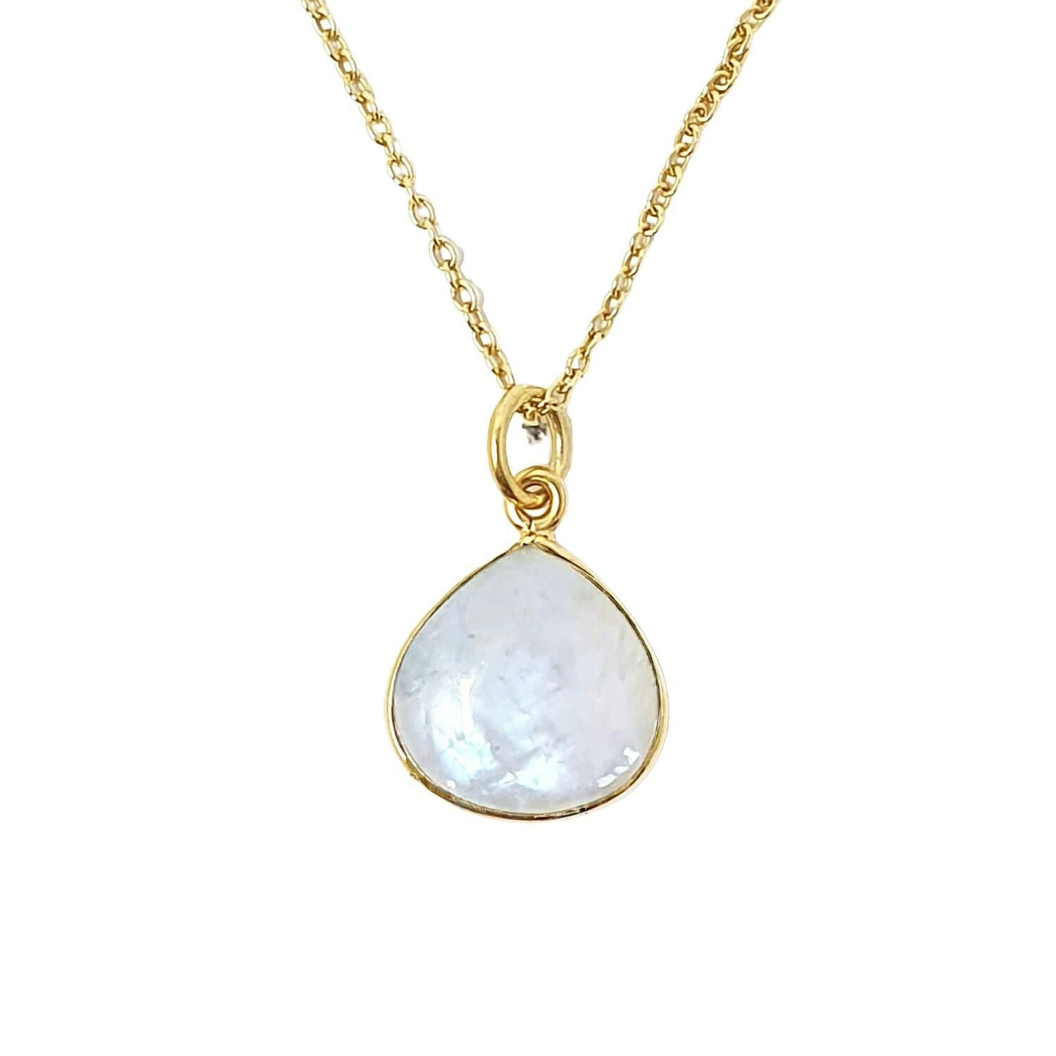 Harfi Women's Gold 18Ct Vermeil Plated Moonstone June Birthstone Necklace