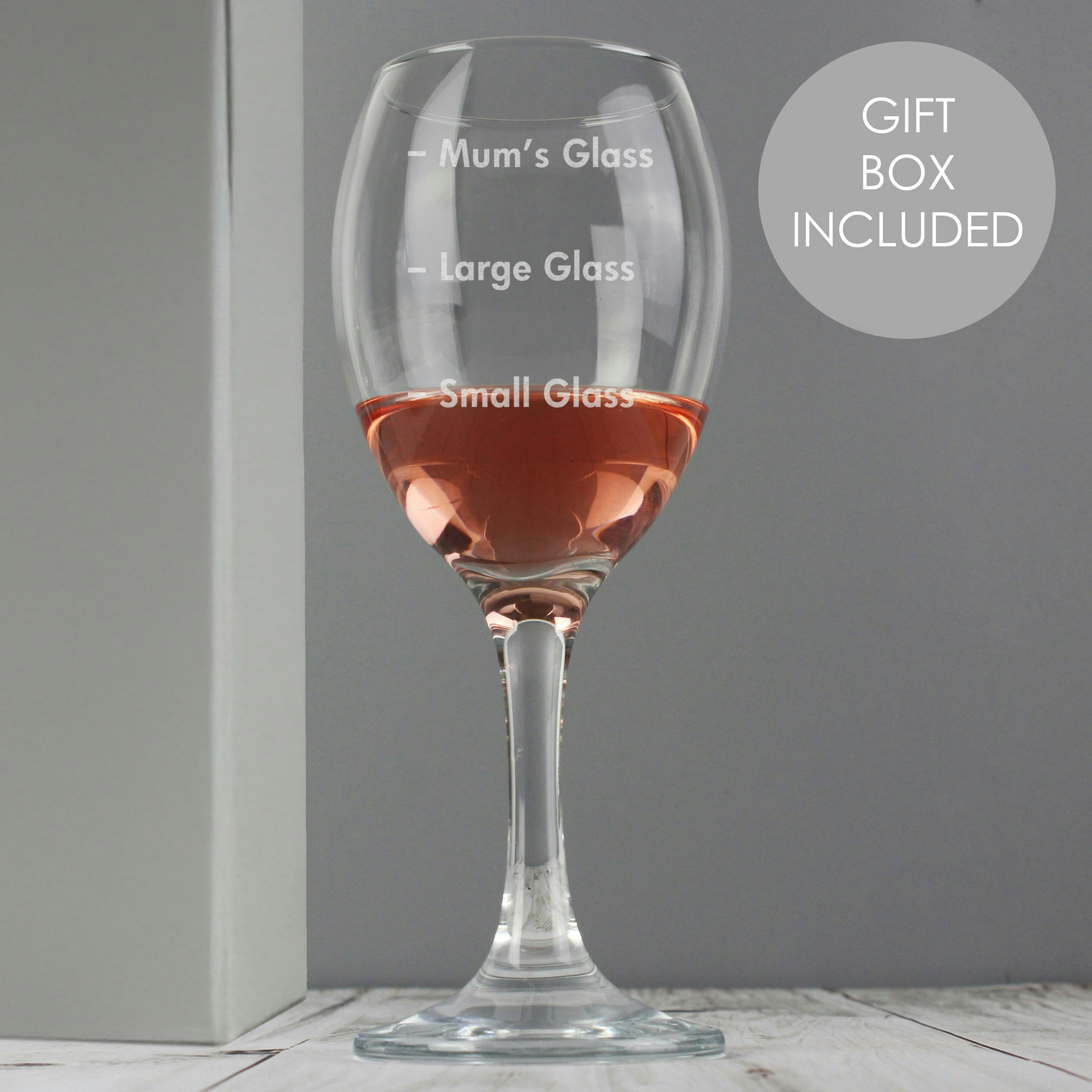 Rackhams Personalised Measures Wine Glass