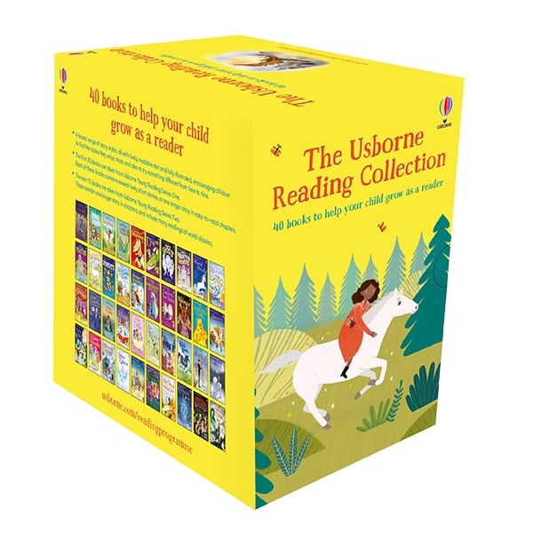 Usborne Young Reading Collection 40 Illustrated Books Box Set Read At Home Age 5+ - New Version