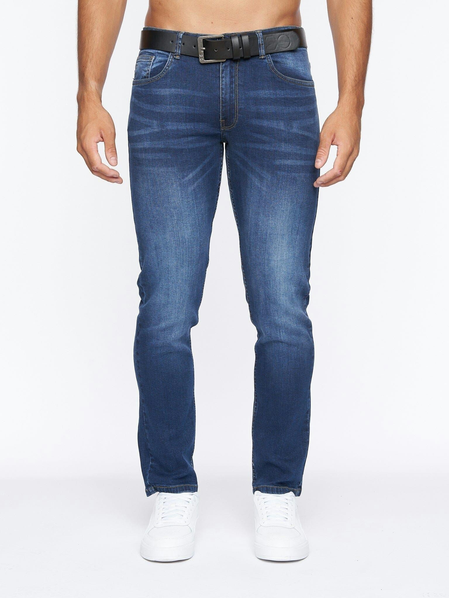 Crosshatch Dark Cadman Straight Jeans Wash - W30 L30