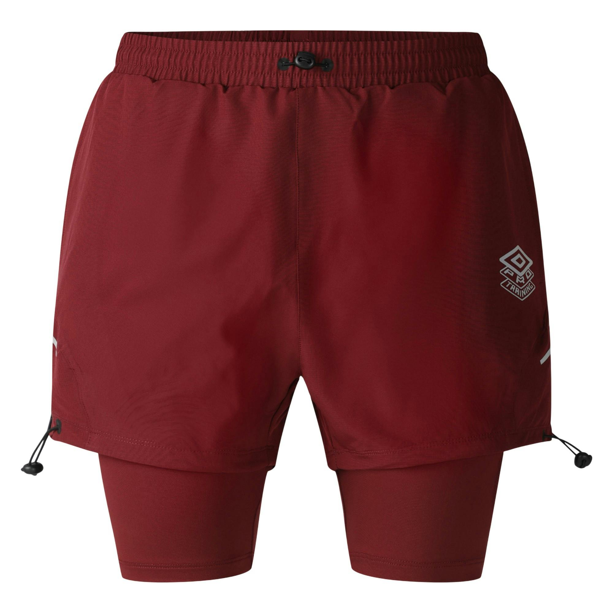 Umbro Men's Pro Training Elite Hybrid Short - Cabernet - L - Cabernet - 100% Polyester
