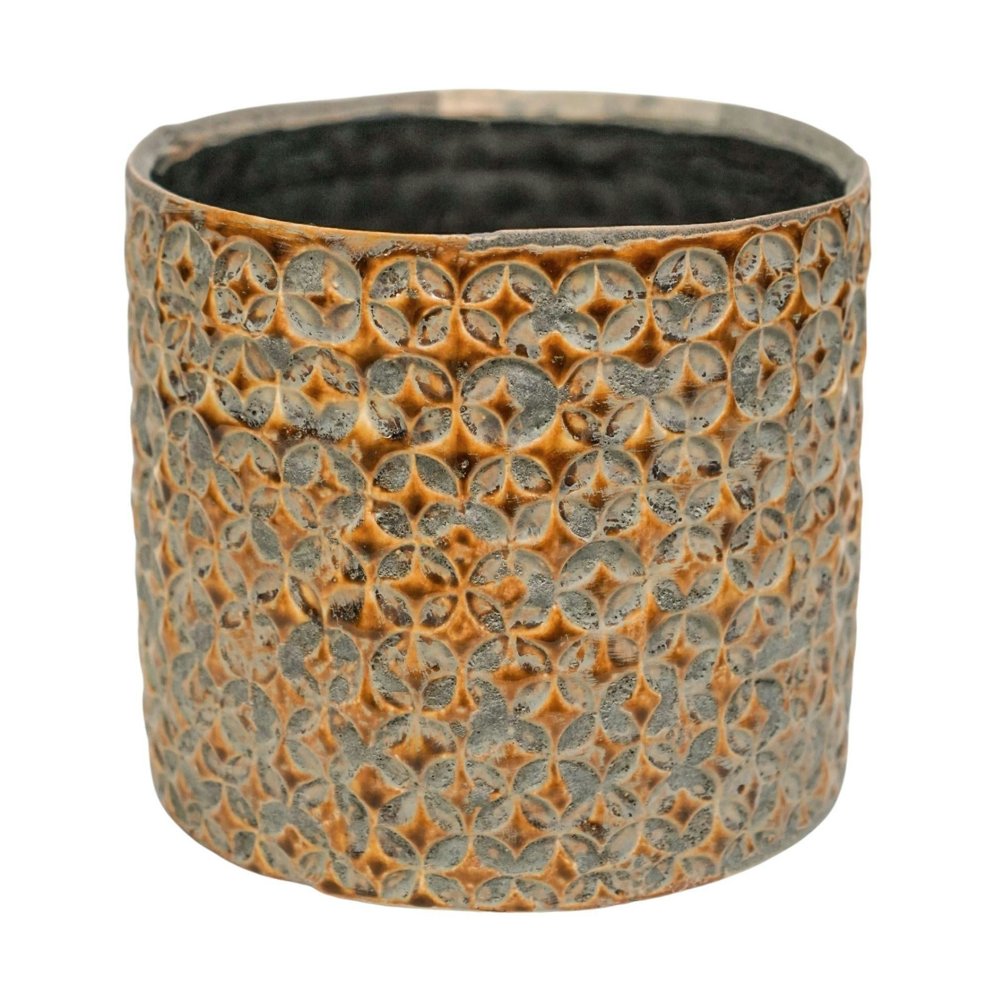 Rackhams Light Terni Planter - Round - Mustard