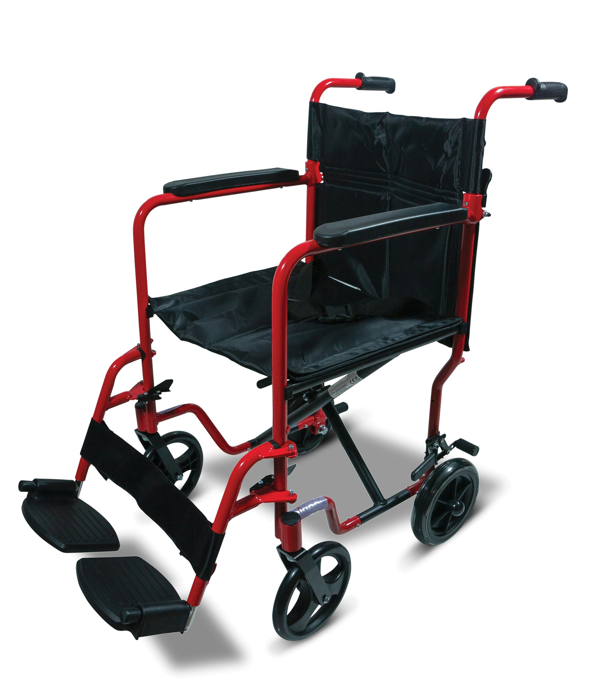 Aidapt Red Aluminium Compact Transport Wheelchair