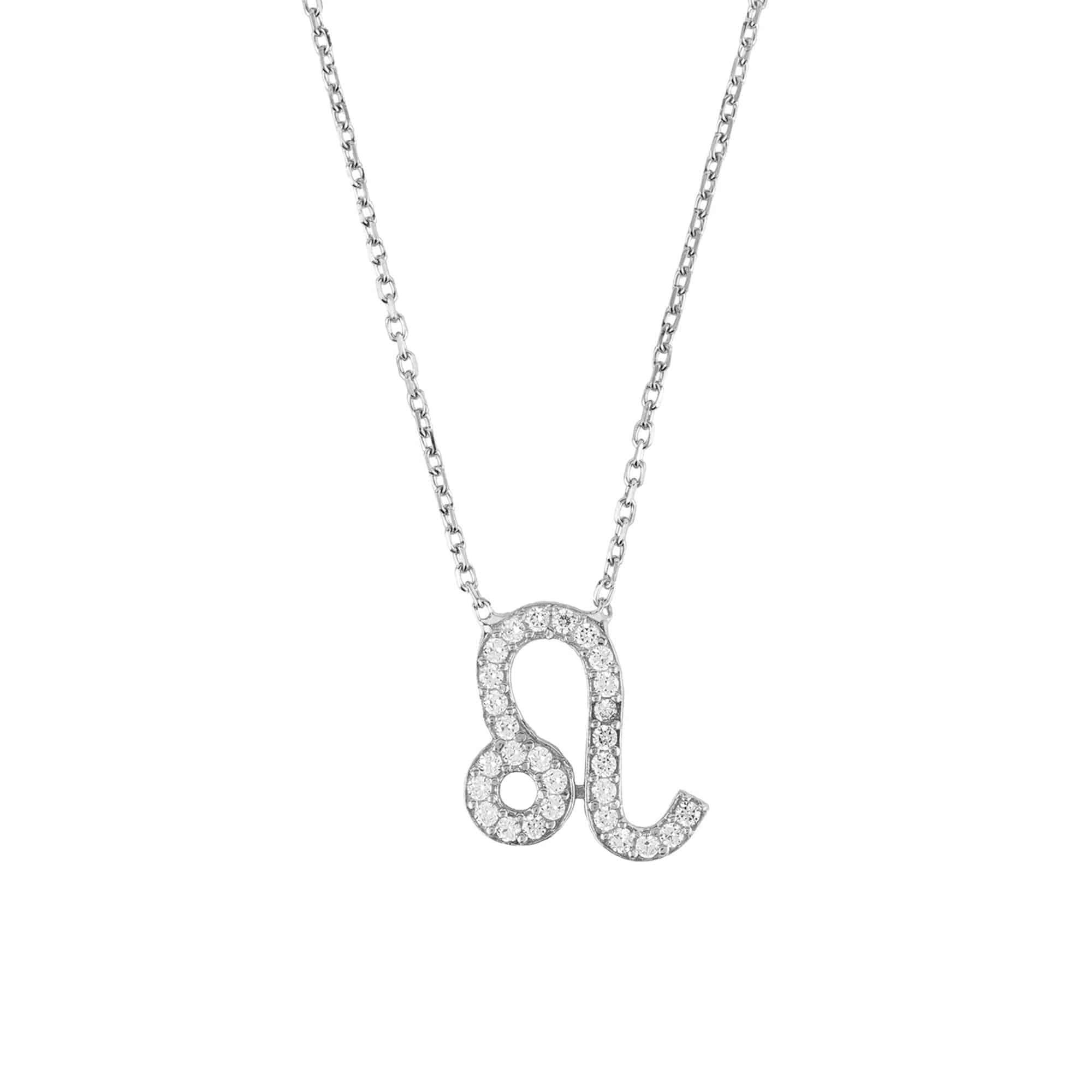 Latelita Silver Zodiac Star Sign Pendant Necklace Leo
