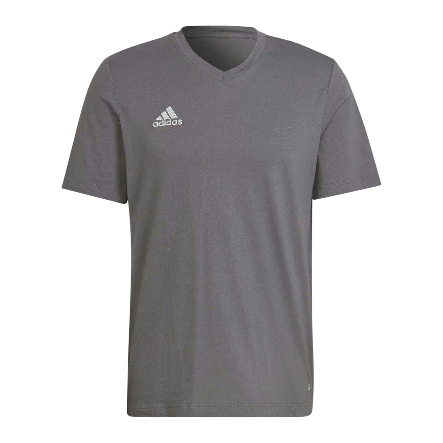 Adidas Men's Grey Entrada 22 T-Shirt - Xs - 100% Cotton