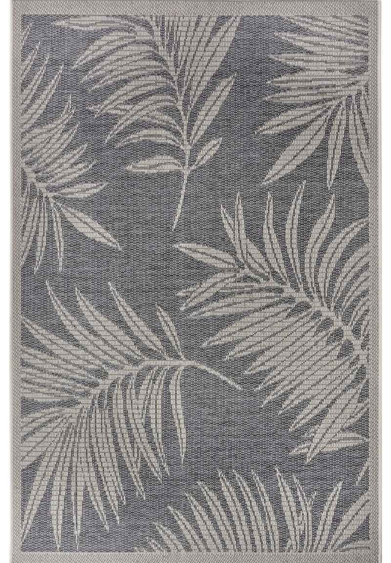 Rackhams Grey Indoor & Outdoor Tribal Floral Rug – - 155X235 Cm