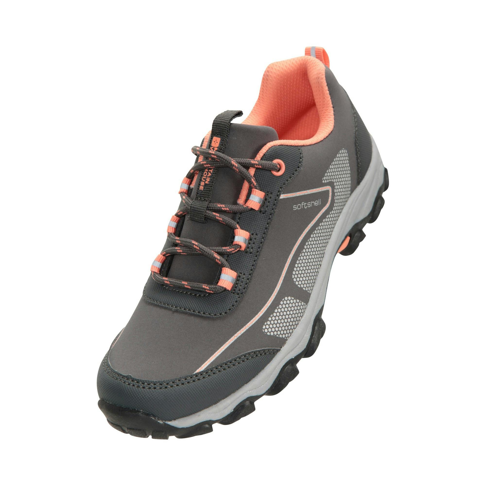 Mountain Warehouse Light/Grey Kids Softshell Walking Shoes - 12 Uk Child - 50% Textile/50% Synthetic