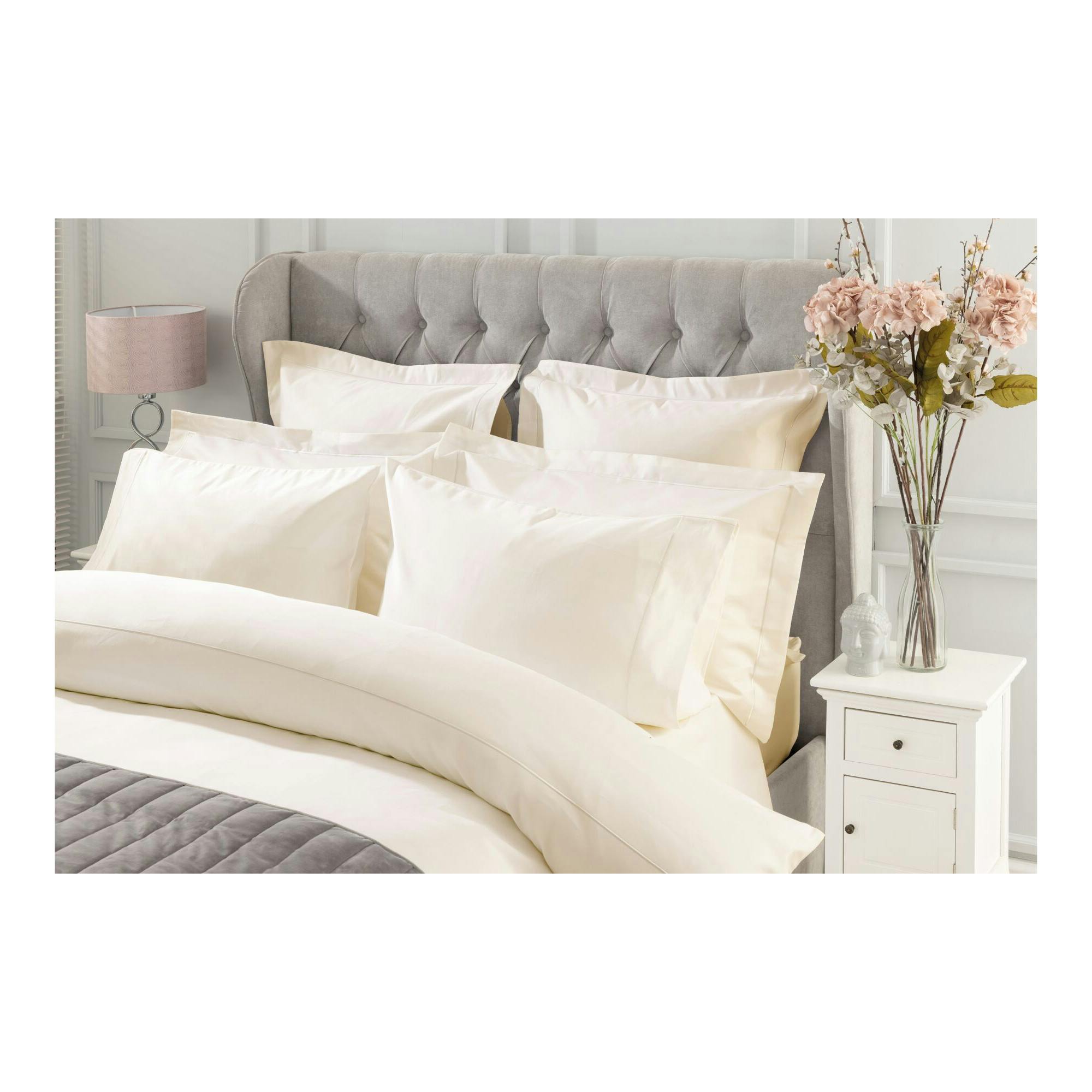 Rackhams Ivory Oxford Continental Pillowcase - 75Cm X 50Cm - 100% Egyptian Cotton
