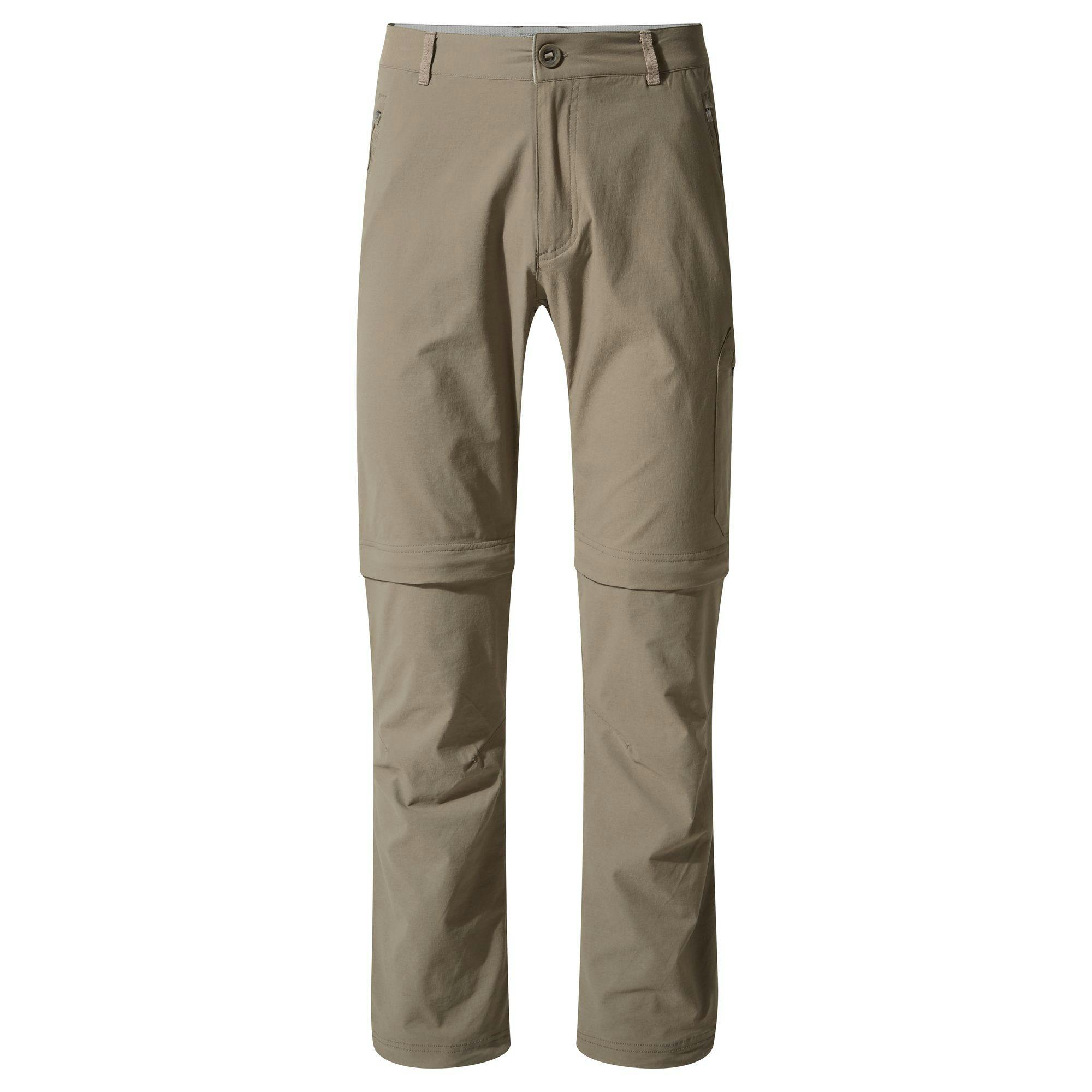 Craghoppers Men's Nosilife Pro Convertible Ii Trousers - Pebble - Pebble - 42S - 92% Polyamide/8% Elastane