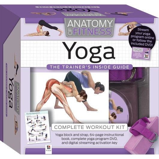 Hinkler Anatomy Of Fitness Yoga The Trainers Inside Guide Complete Workout Kit