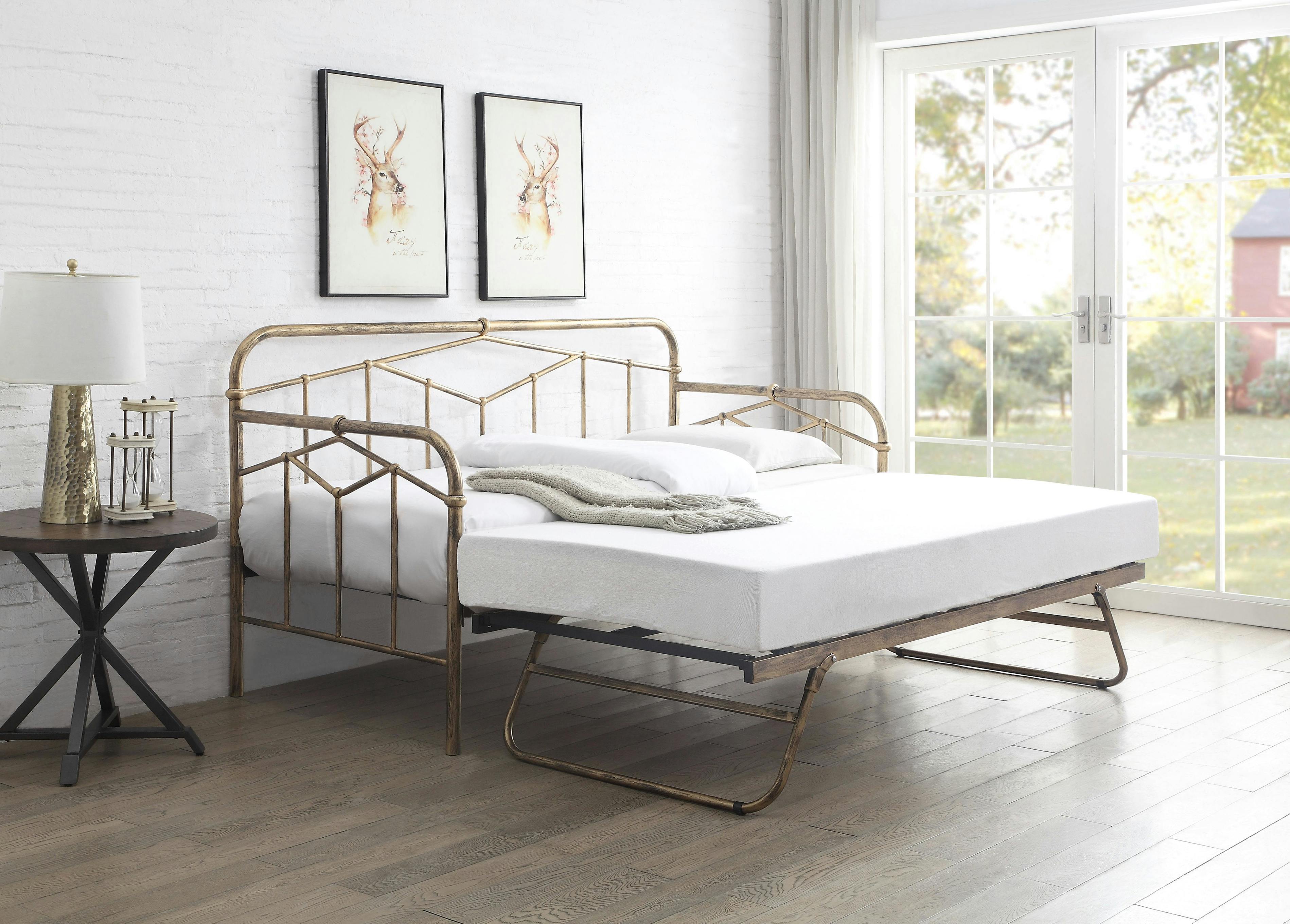 Flintshire Furniture Bronze Axton 3Ft Day Bed Antique Metal Bed Frame - Single - Antique - Day Bed