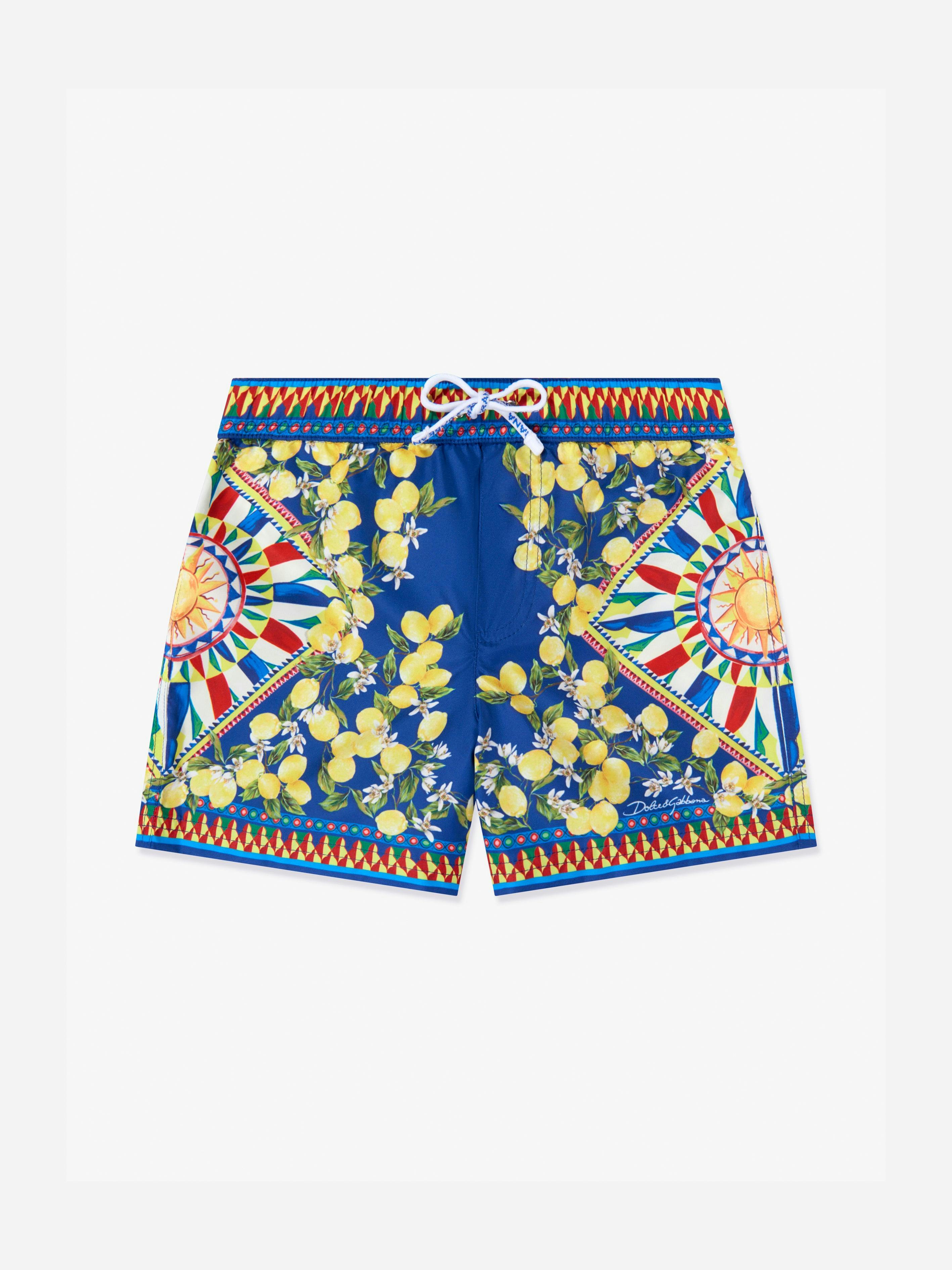 Dolce & Gabbana Carretto Print Swim Shorts - Male - Kids Swimming Trunks - Multicolor - 12 M | 80 Cm - Kids - Image 3