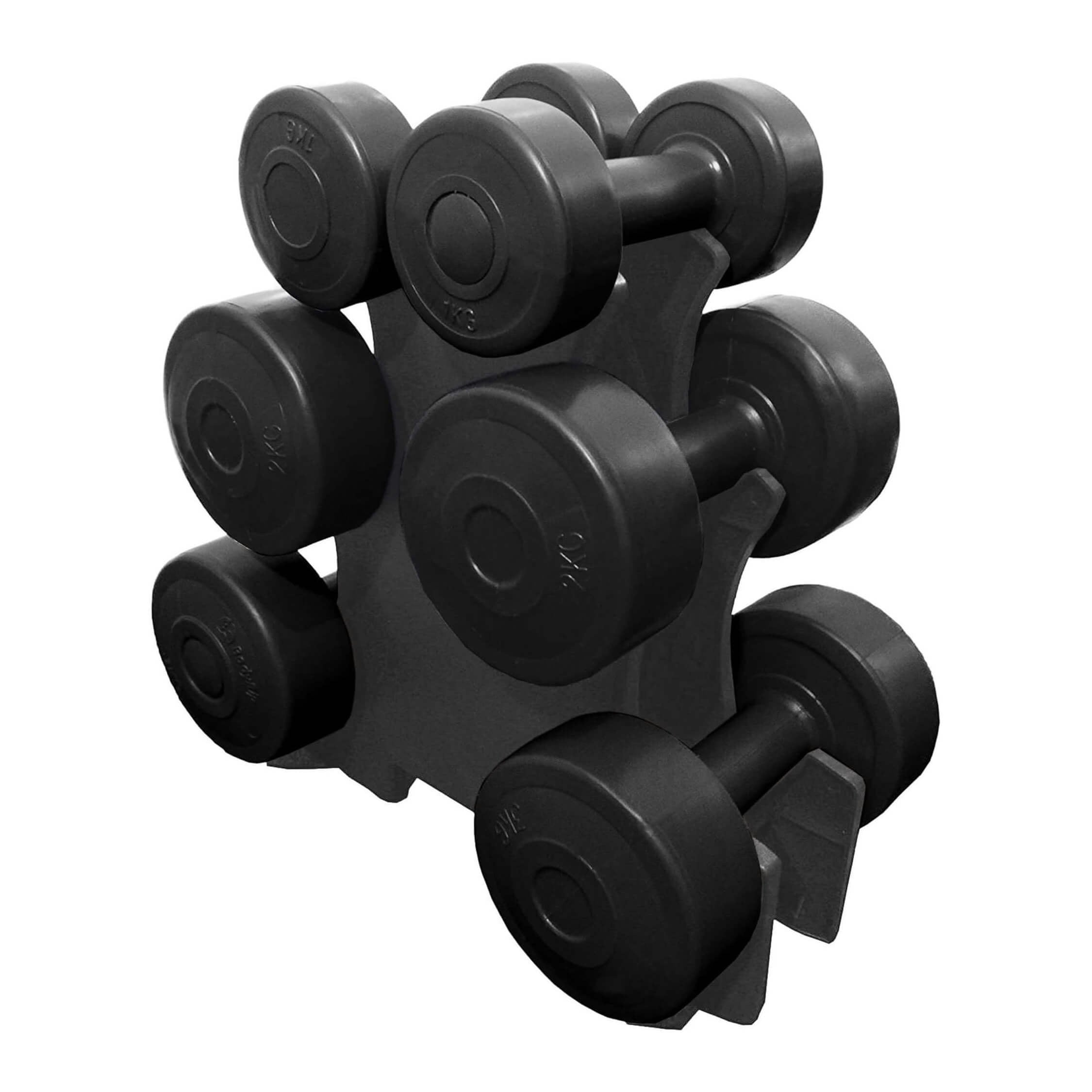Azure 12kg Dumbbell Set with Stand - Image 3