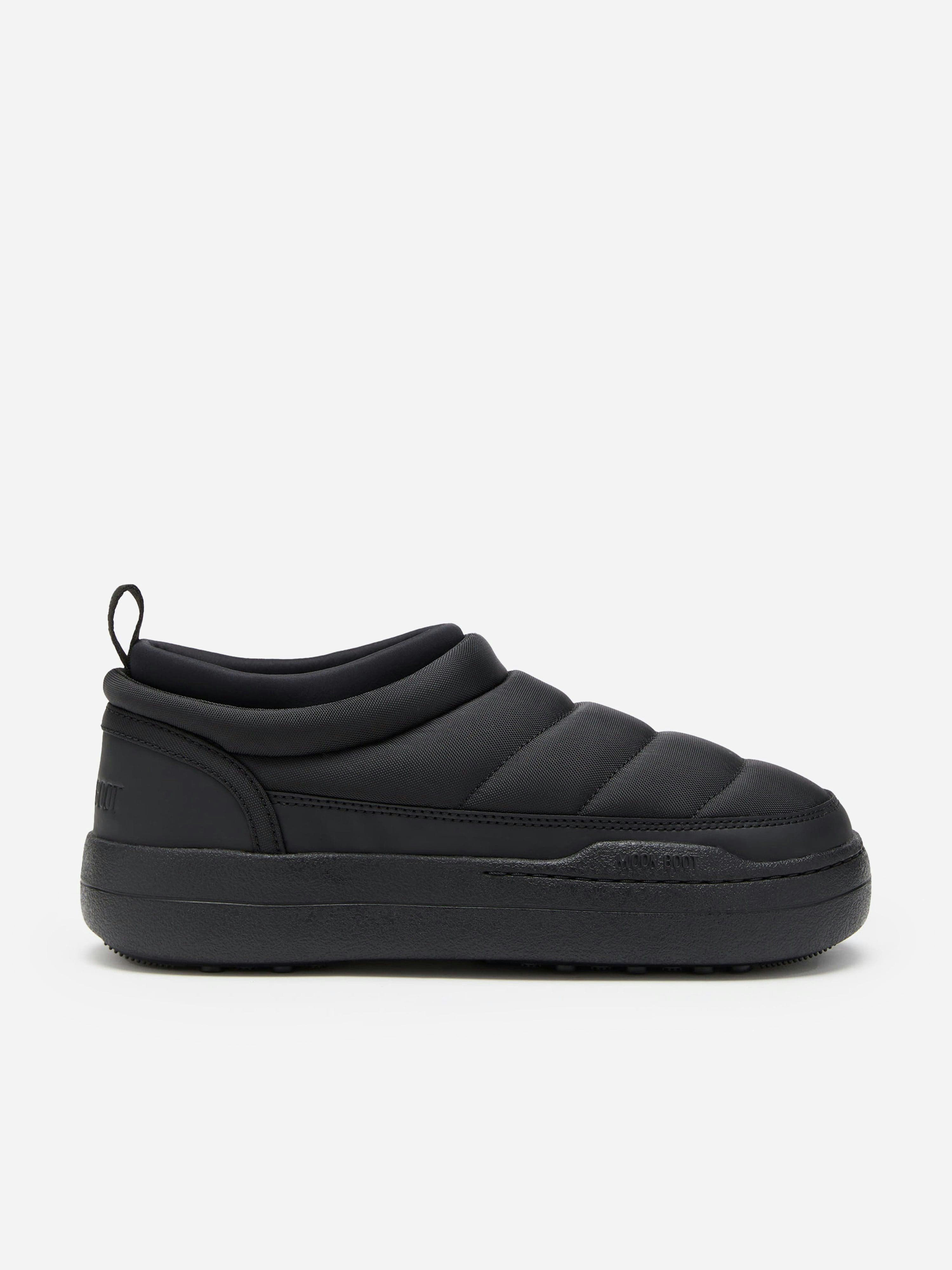 Moon Boot Boys Black Kids Park Soft Slippers In - Eu 39 Uk 6