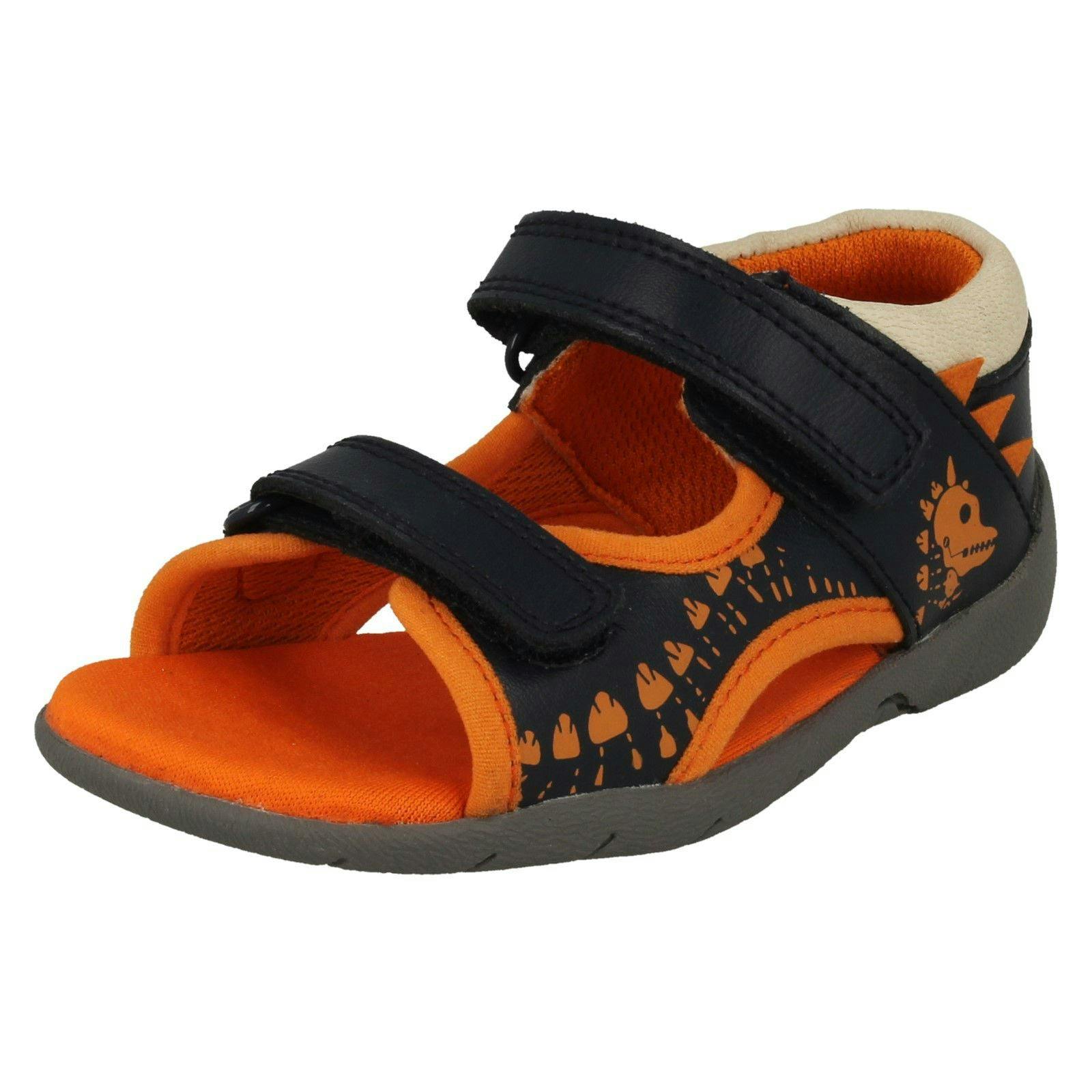Clarks Boys Casual Sandals Fudgy Jump - Navy - Uk 5 Infant - F