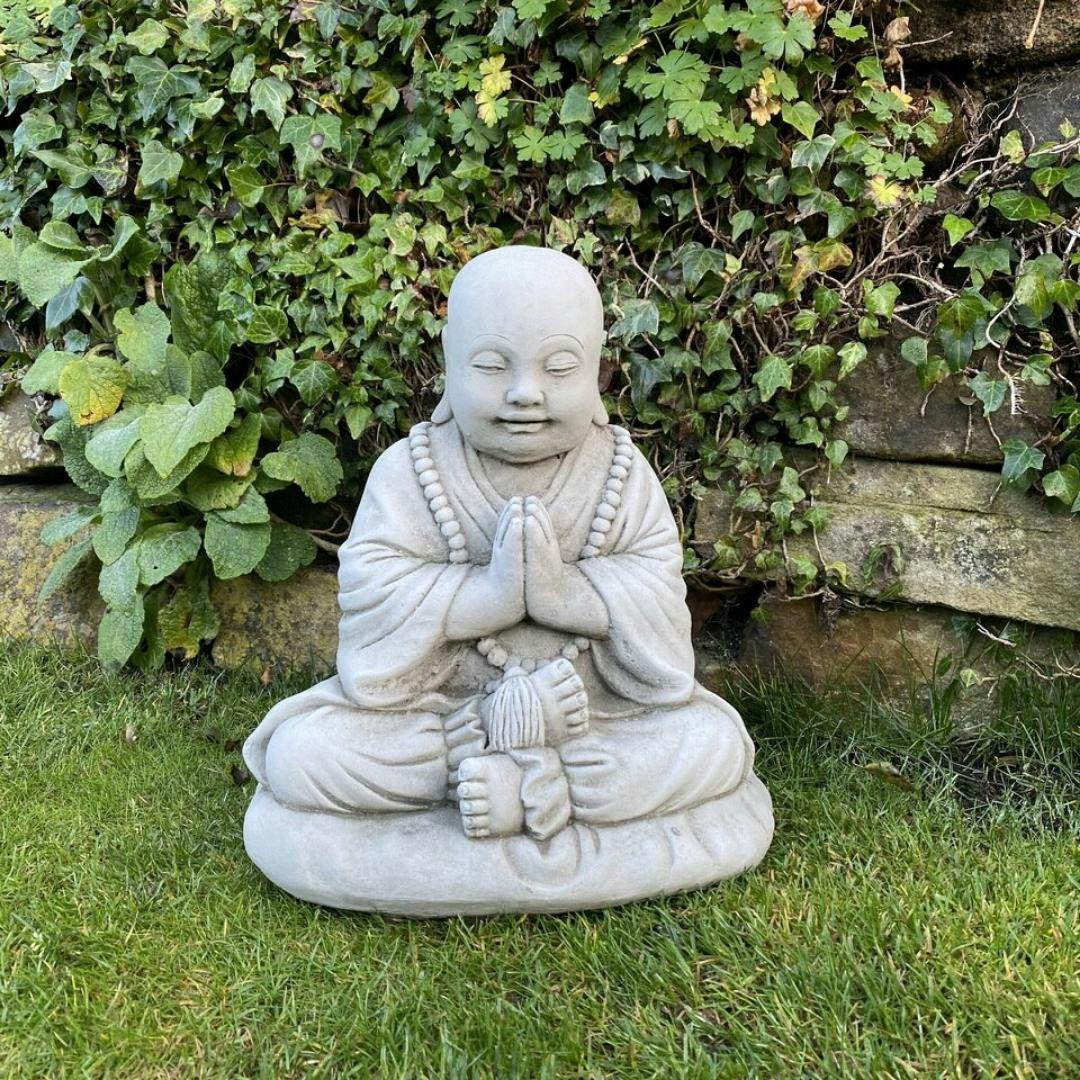 Osn Small Monk On A Cushion Garden Ornament