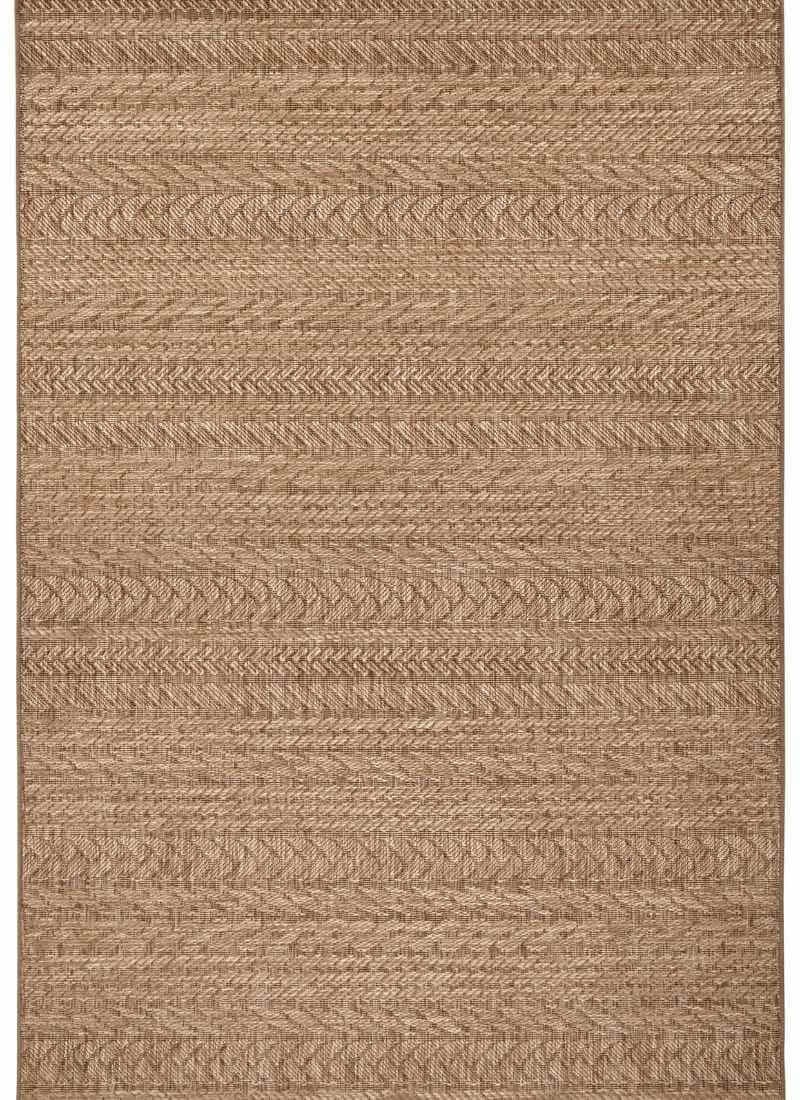 The Rugs Beige/Brown Indoor Outdoor Granado Rug – Chevron Design - 80X150 Cm