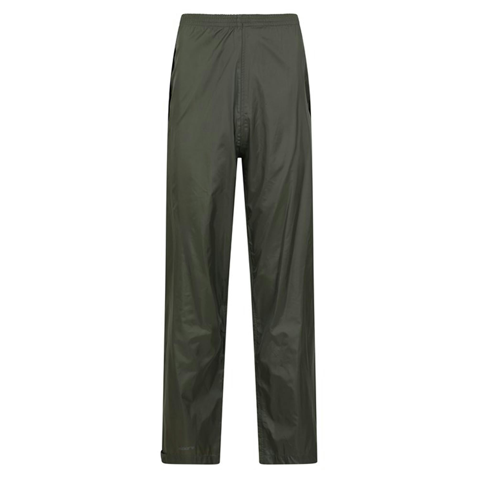 Mountain Warehouse Men's Green Pakka Waterproof Over Trousers - Khaki - Khaki - 3XL - 100% Nylon