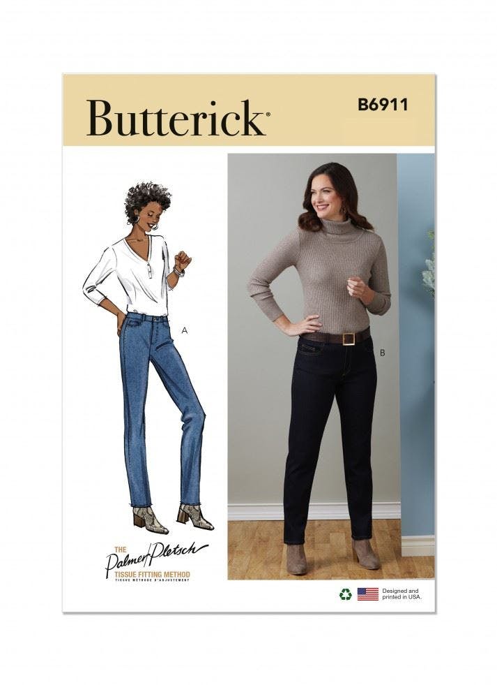 Butterick Women's Sewing Pattern 6911, Trousers For D5 (4-6-8-10-12) - Intermediate - D5 (4-6-8-10-12)