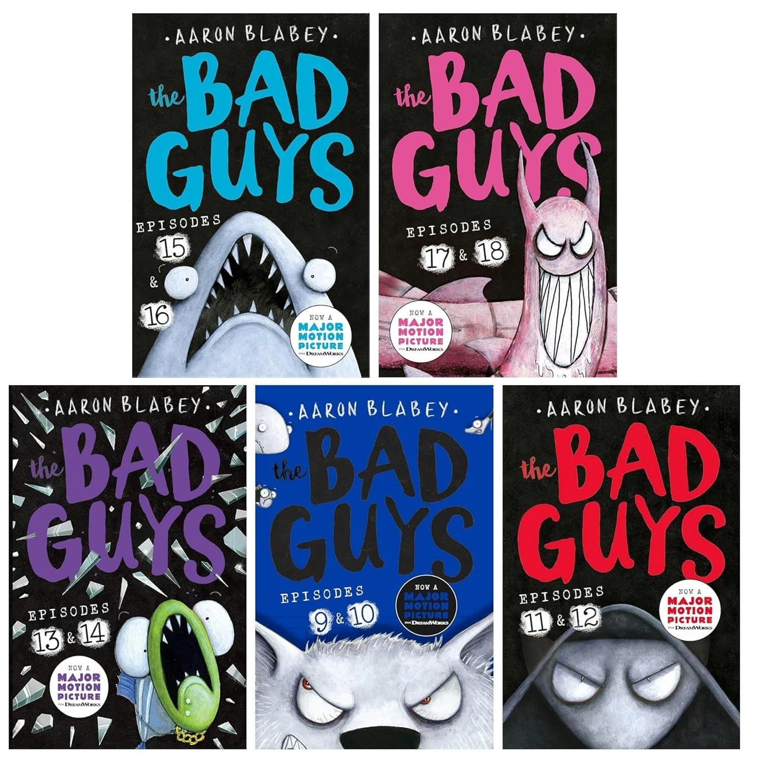 Scholastic The Bad Guys 5 Books Collection Set By Aaron Blabey (Episodes 9-18)