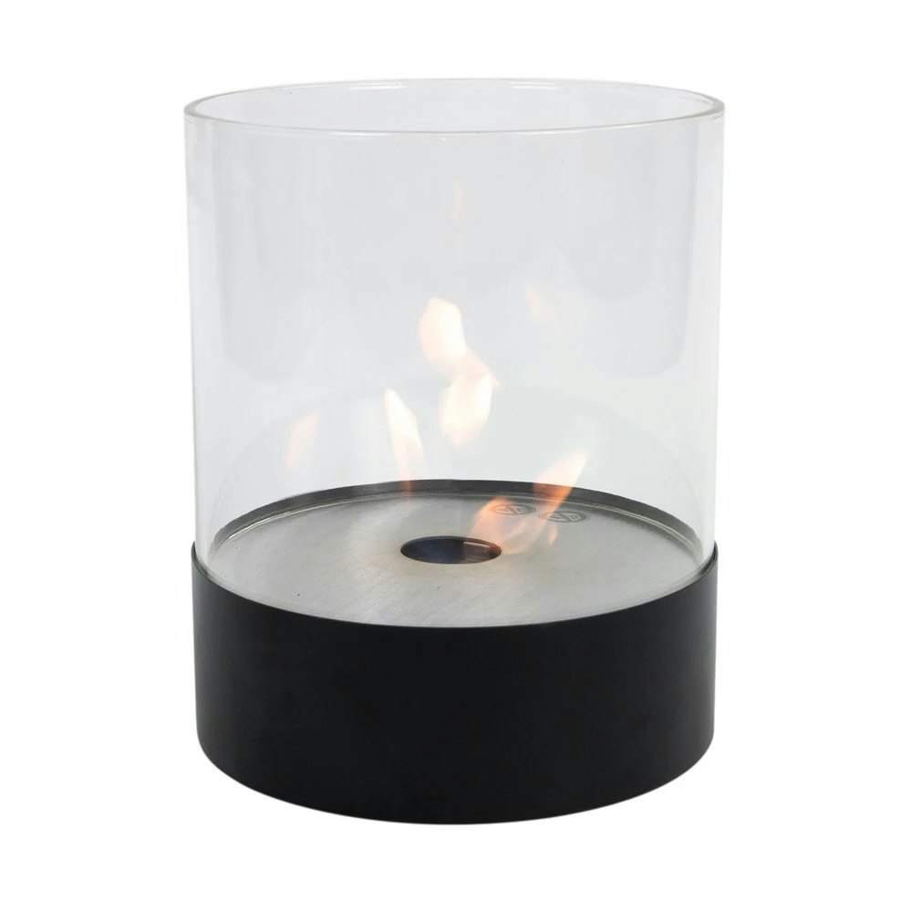 Scandi-Flames Black Southwark - Round Tabletop Bioethanol Fireplace