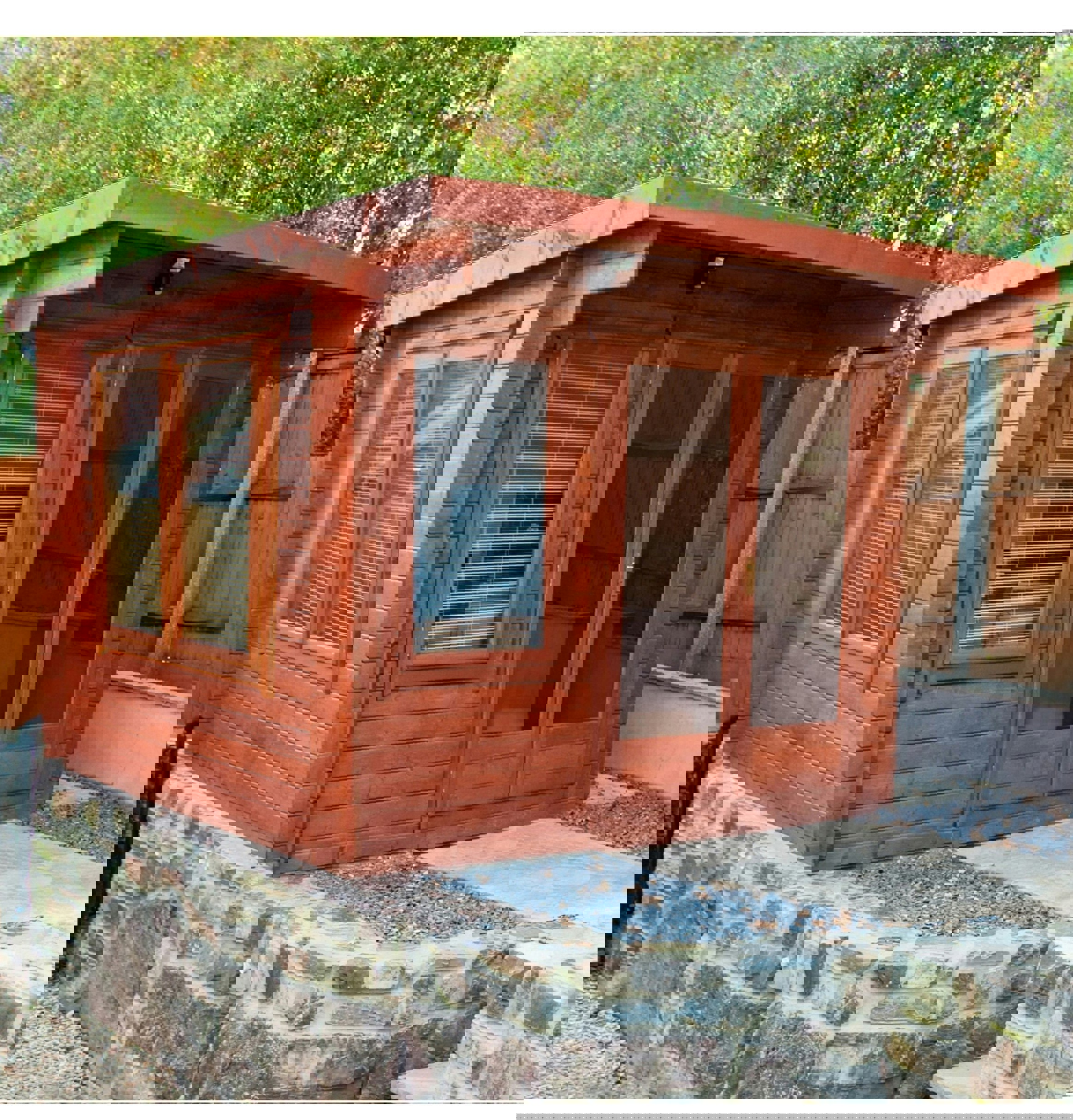 Shire 8x10 Belgravia Log Cabin 19mm Cladding