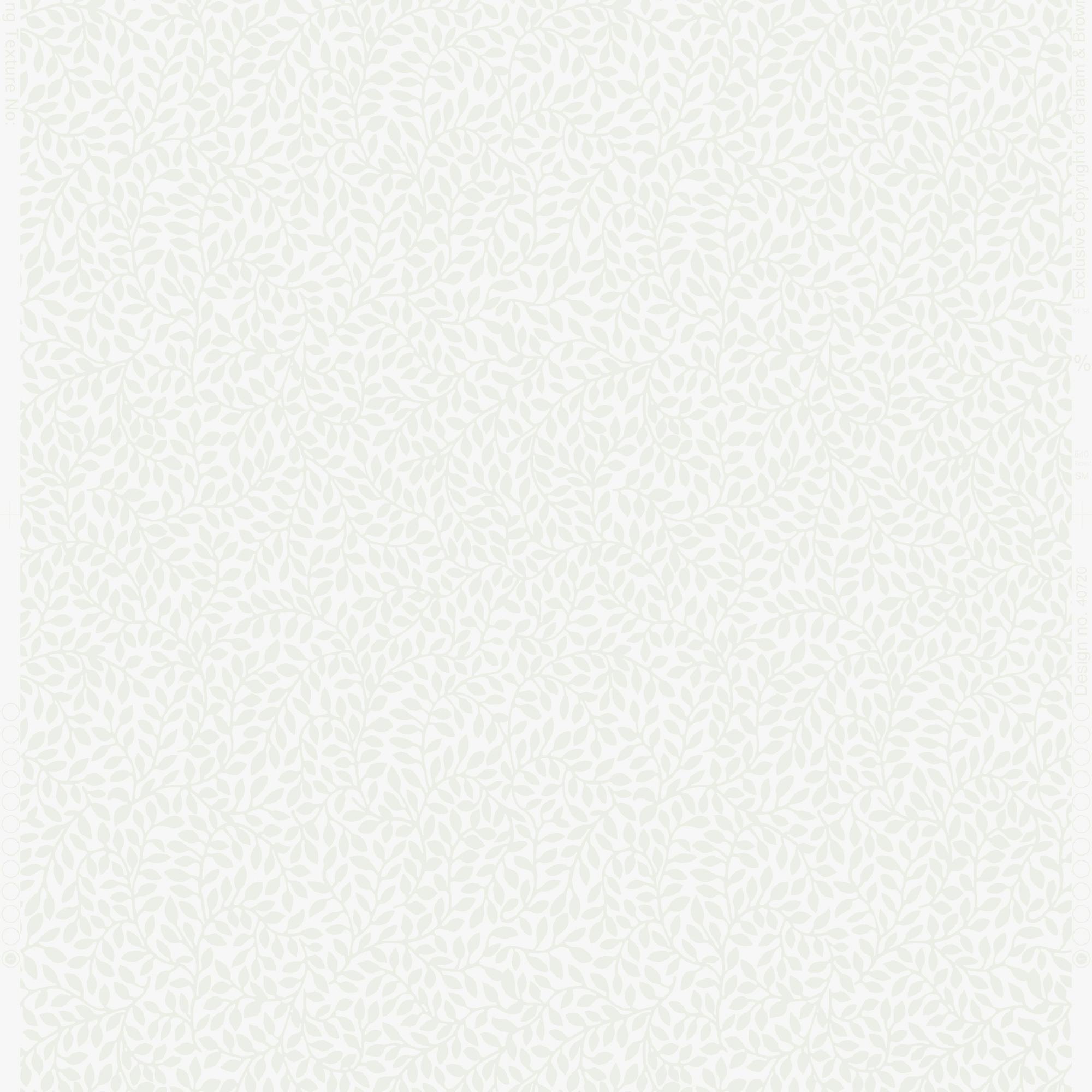 Laura Ashley White Little Vines Paintable Wallpaper - 10M