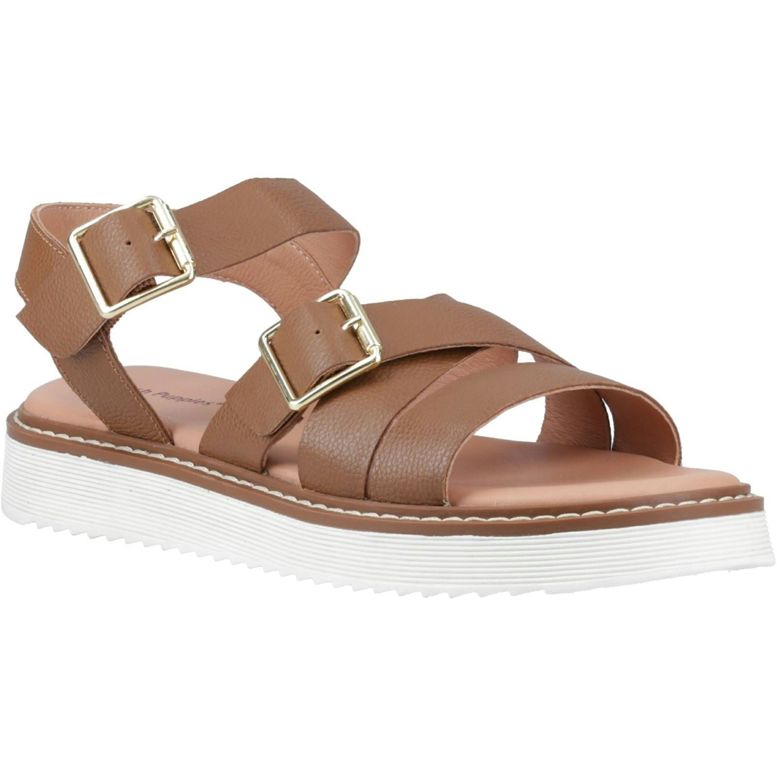 Hush Puppies Women's Cady Leather Tan Sandals - Size 5