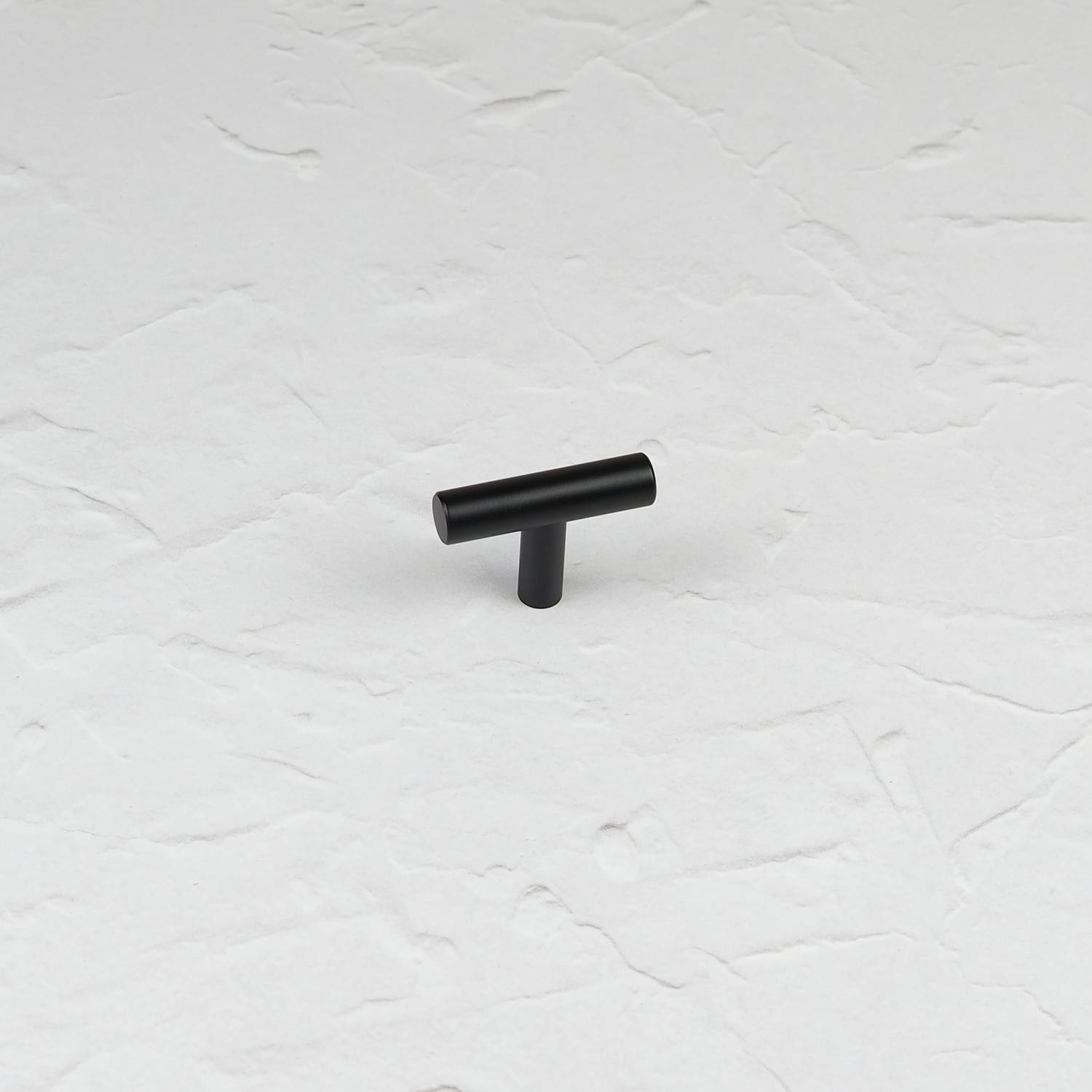 (48Mm Pull) Matt Black T Bar Cabinet Pull Handles & Knob - Image 4