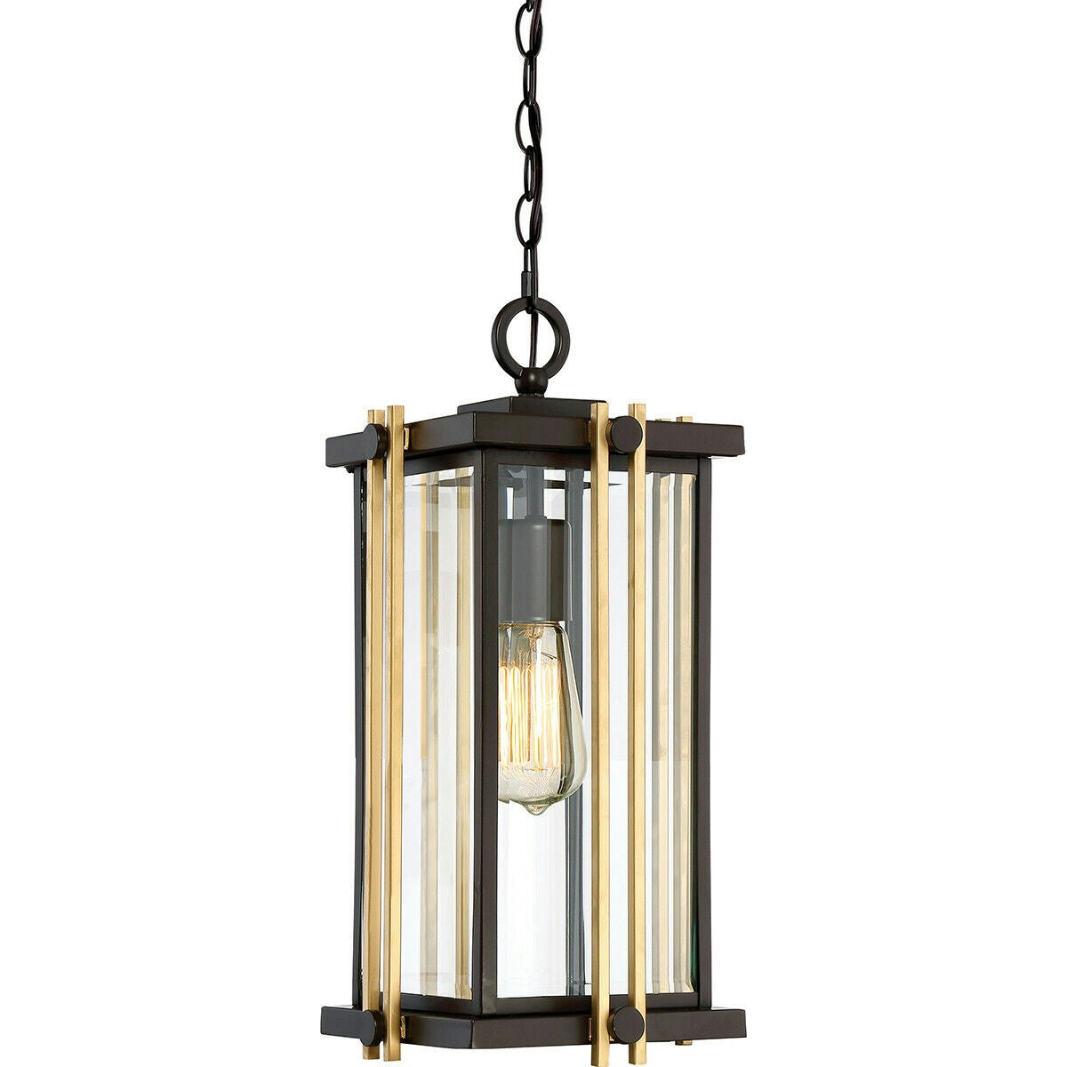 Loops Outdoor IP44 1 Bulb Chain Lantern Western Bronze LED E27 100W