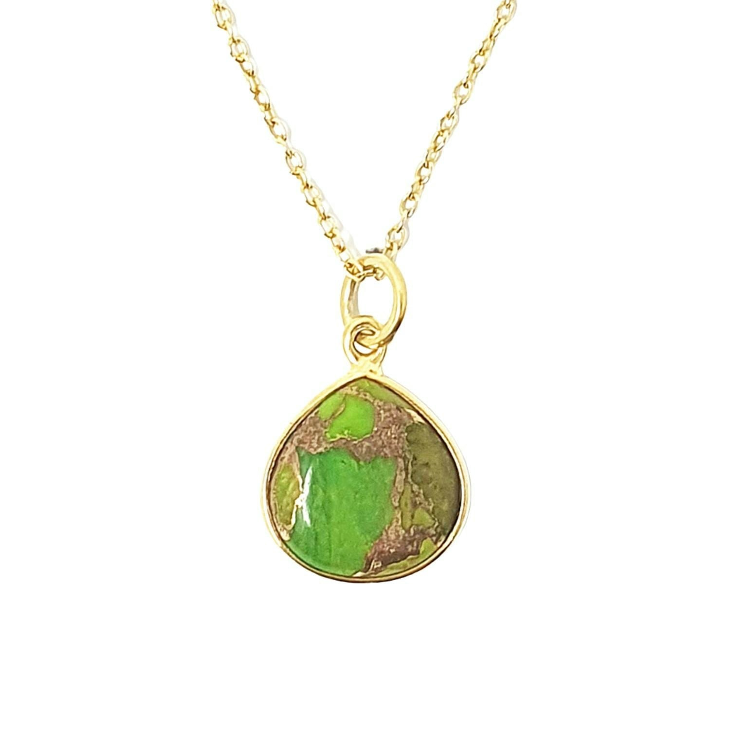 Harfi Gold 18Ct Vermeil Plated Peridot August Birthstone Crystal Necklace
