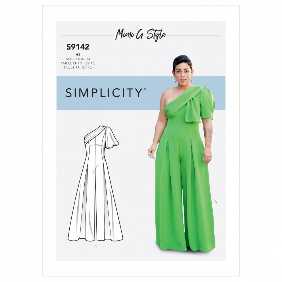 Simplicity Women's Sewing Pattern 9142, Jumpsuits For H5 (6-8-10-12-14) - Intermediate - U5 (16-18-20-22-24)