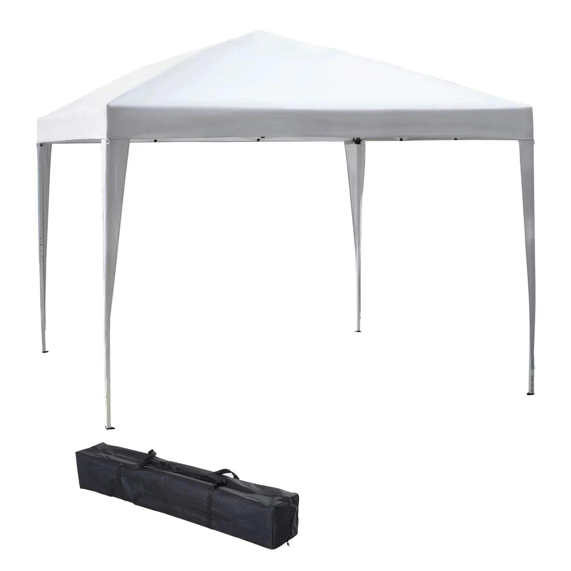 Outsunny Unisex White 3 X 3M Garden Pop Up Gazebo Height Adjustable Marquee Party Tent Wedding Canopy With Carrying Bag In - Image 3