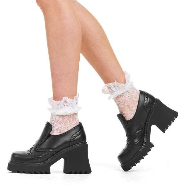 Lamoda Black Good Evening Chunky Platform Shoes Classic Comfortable Stylish - Uk4