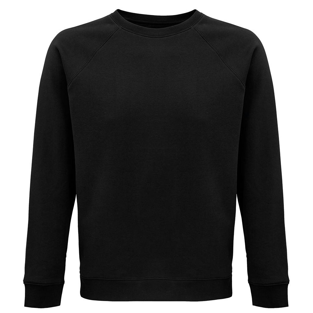 Sol's Men's Black Space Raglan Sweatshirt In | Size: Xl - Image 2