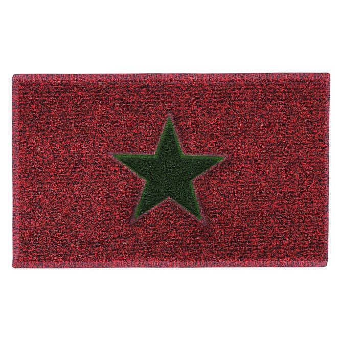Nicoman Unisex Dark Red Christmas Star Pvc Spaghetti Doormat In | Size: 45 Cm X 75 Cm - Image 2