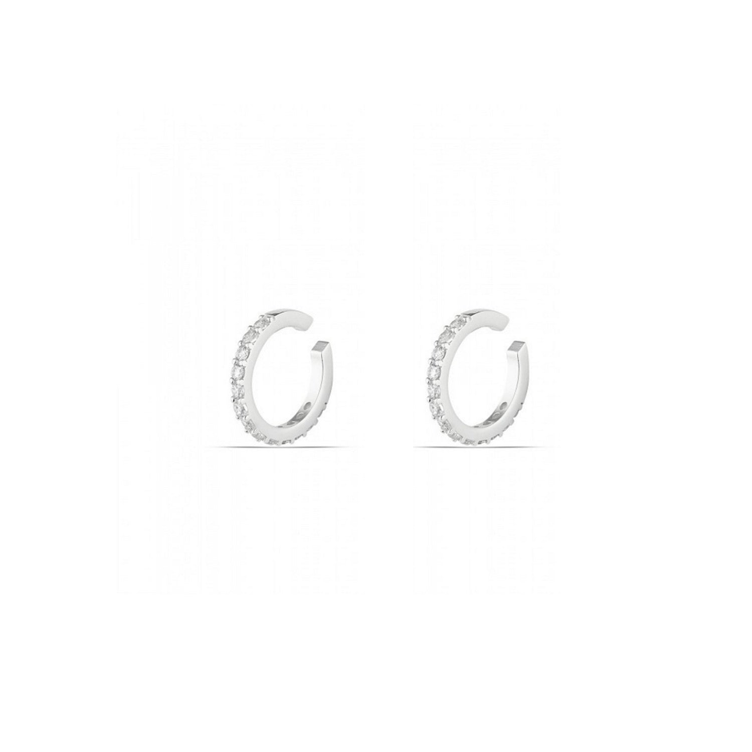 Spero London Silver Cubic Zirconia Sterling Ear Cuffs No Piercing - Pair