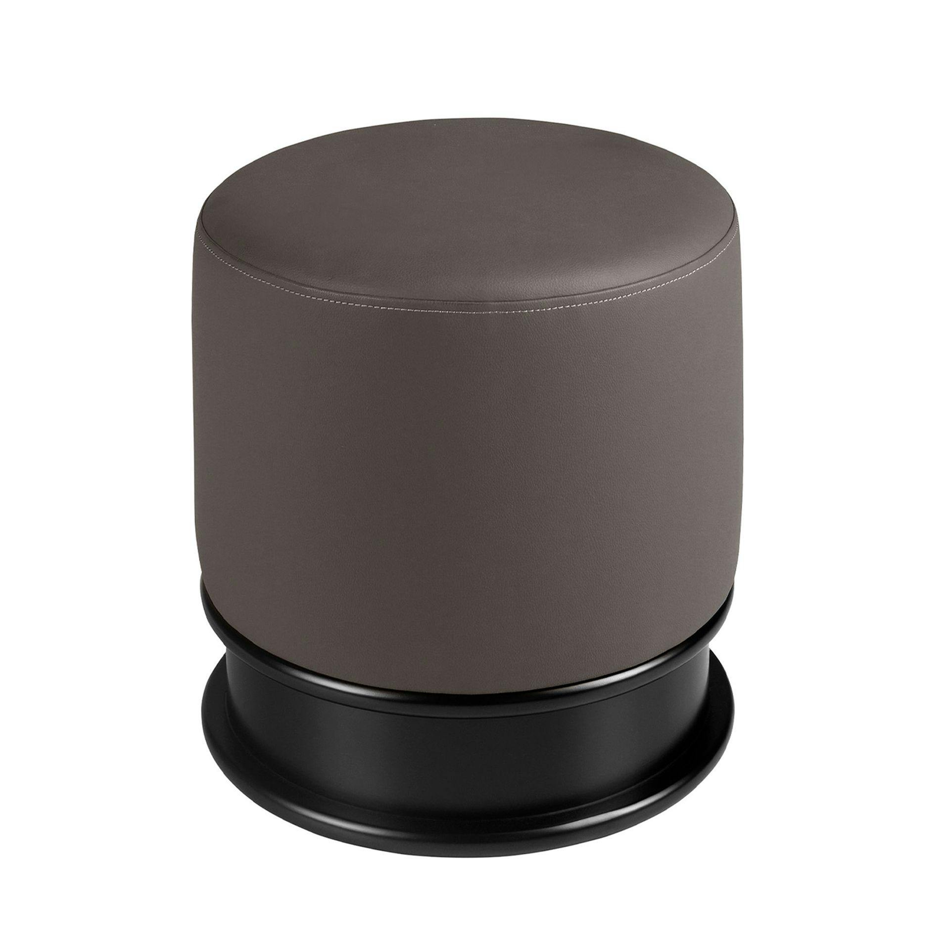Rackhams Dark/Grey Leatherette Pouffe 5135