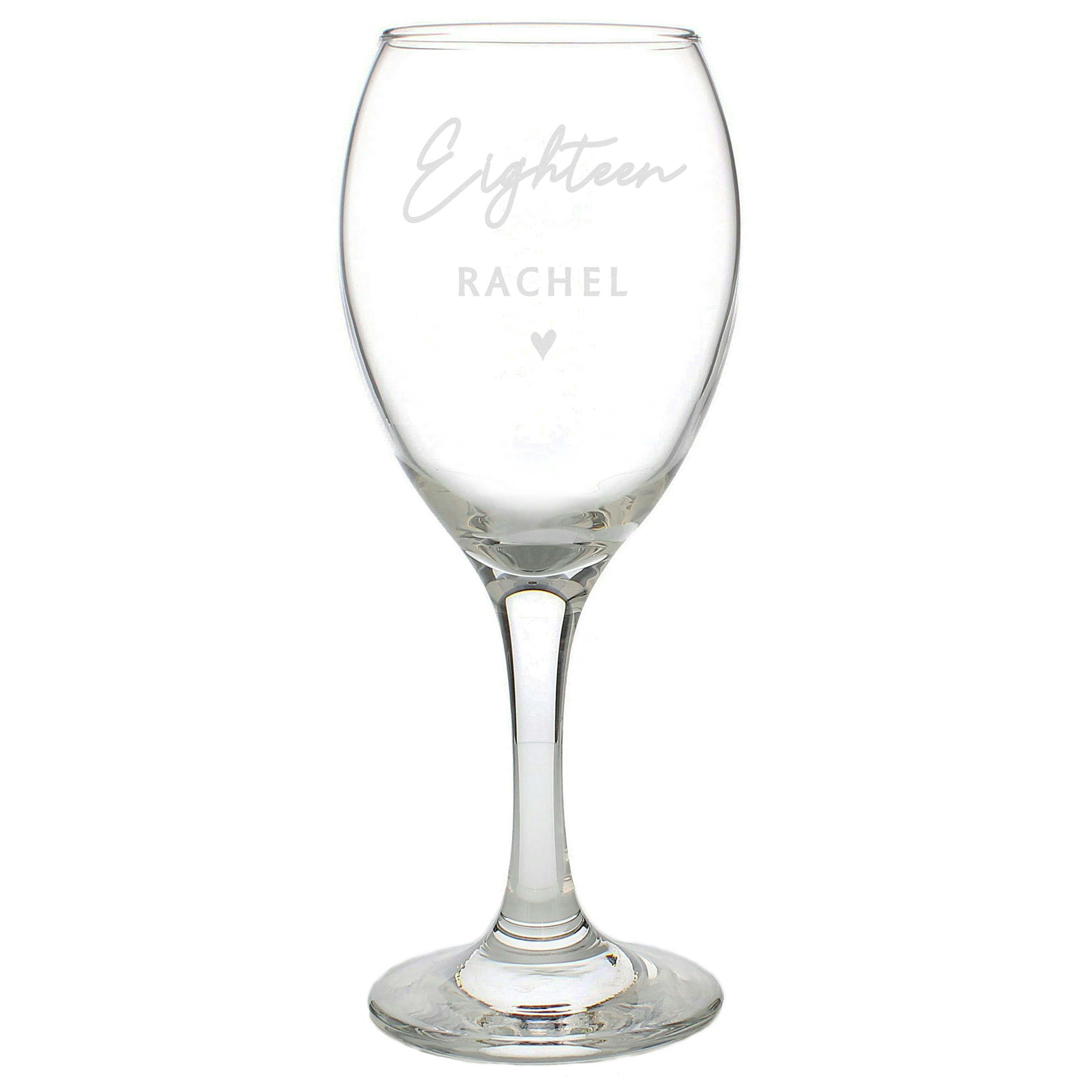Rackhams Personalised Big Age Wine Glass