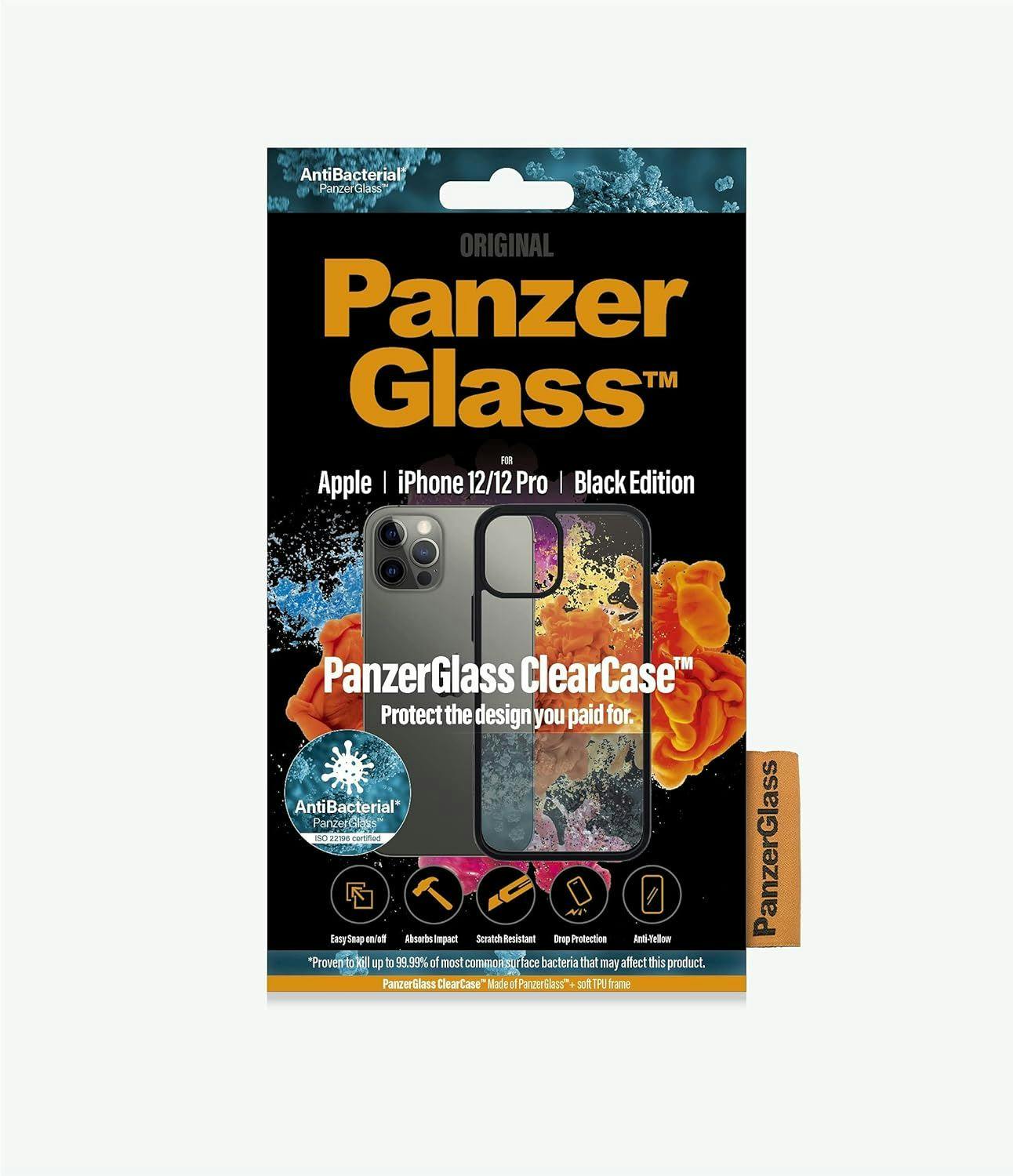 Panzerglass Black Panzer Glass Clear Protective Case For Iphone 12/12 Pro 6.1" Edition - 0252