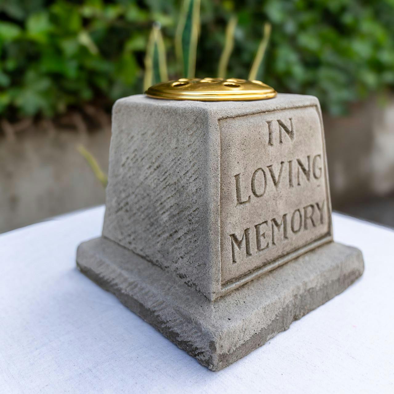Rackhams Stone Cast Memorial Vase