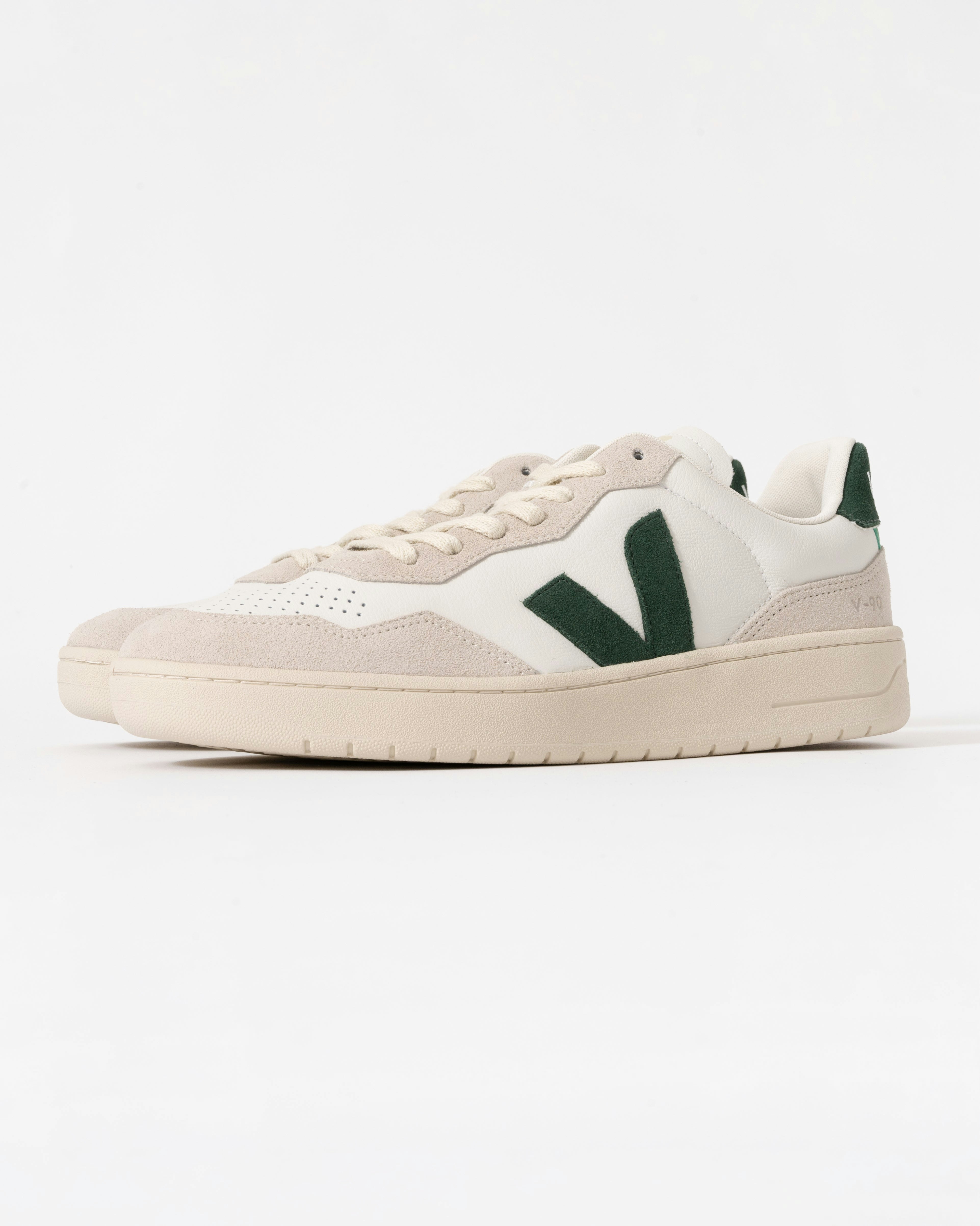 Veja Men's White V-90 Ot Leather Trainers /Cyprus - /Cyprus - Uk10 Eu44 Us11